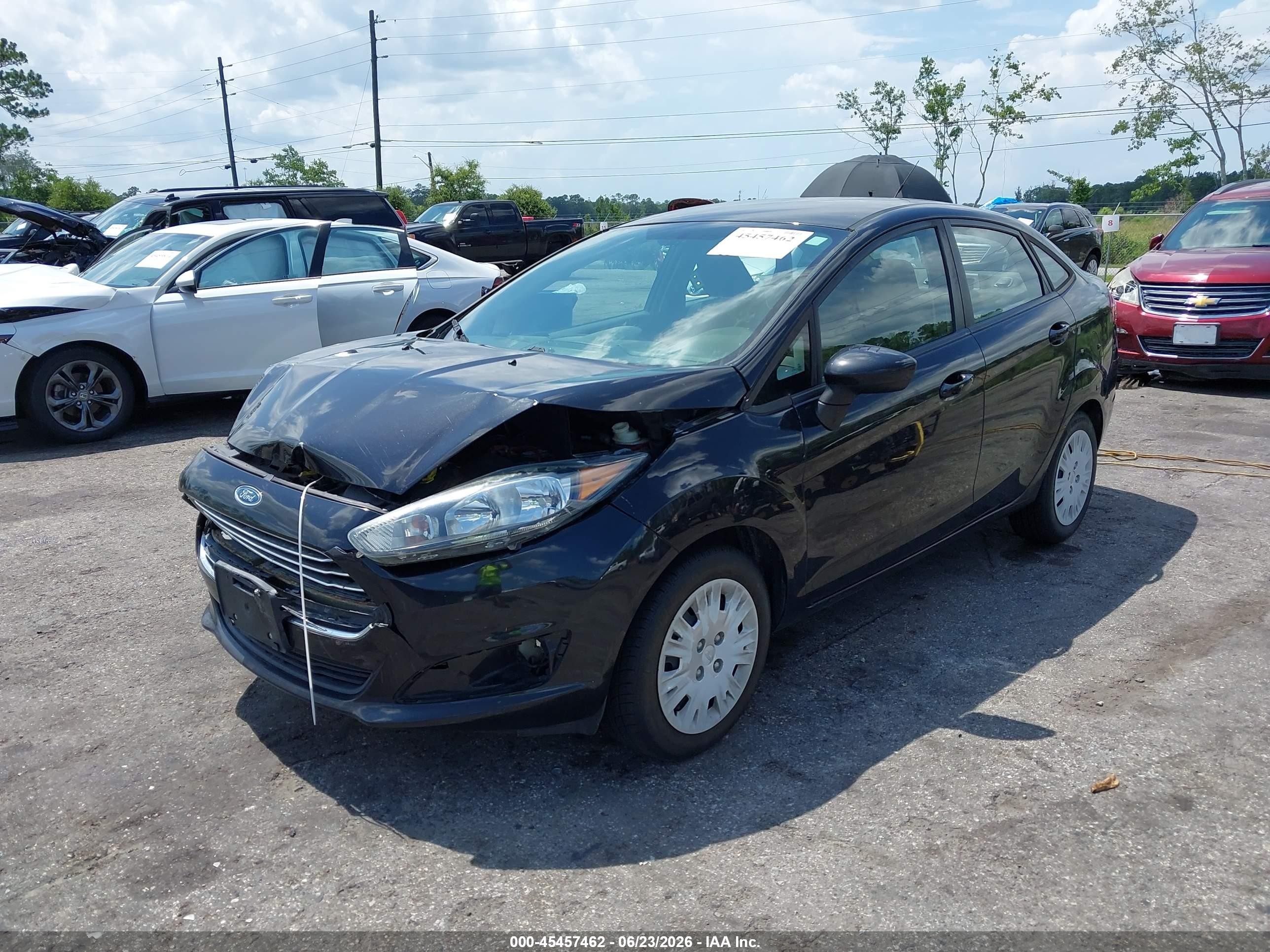 2014 Ford Fiesta S Black vin: 3FADP4AJ7EM101865