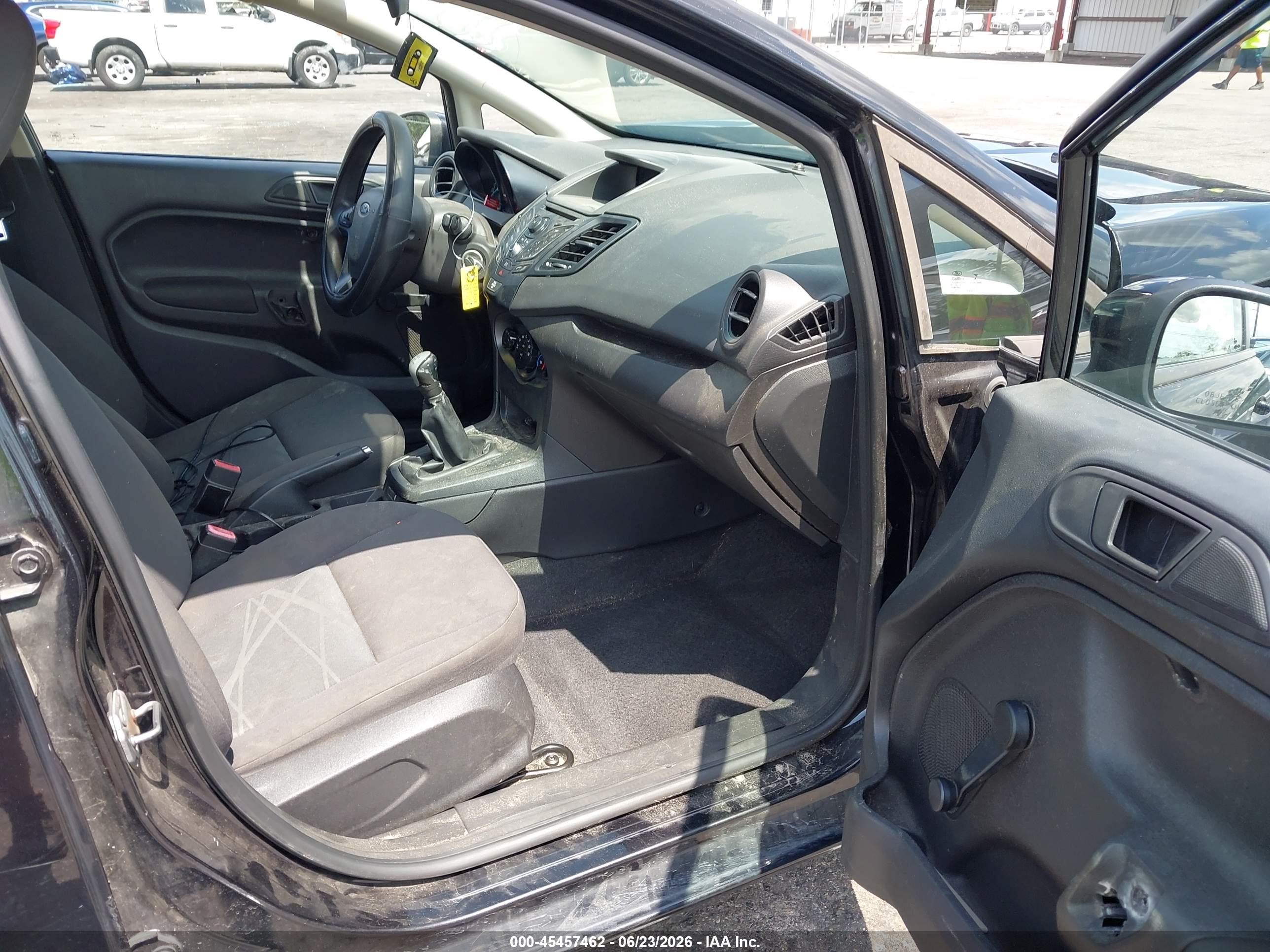 2014 Ford Fiesta S Black vin: 3FADP4AJ7EM101865