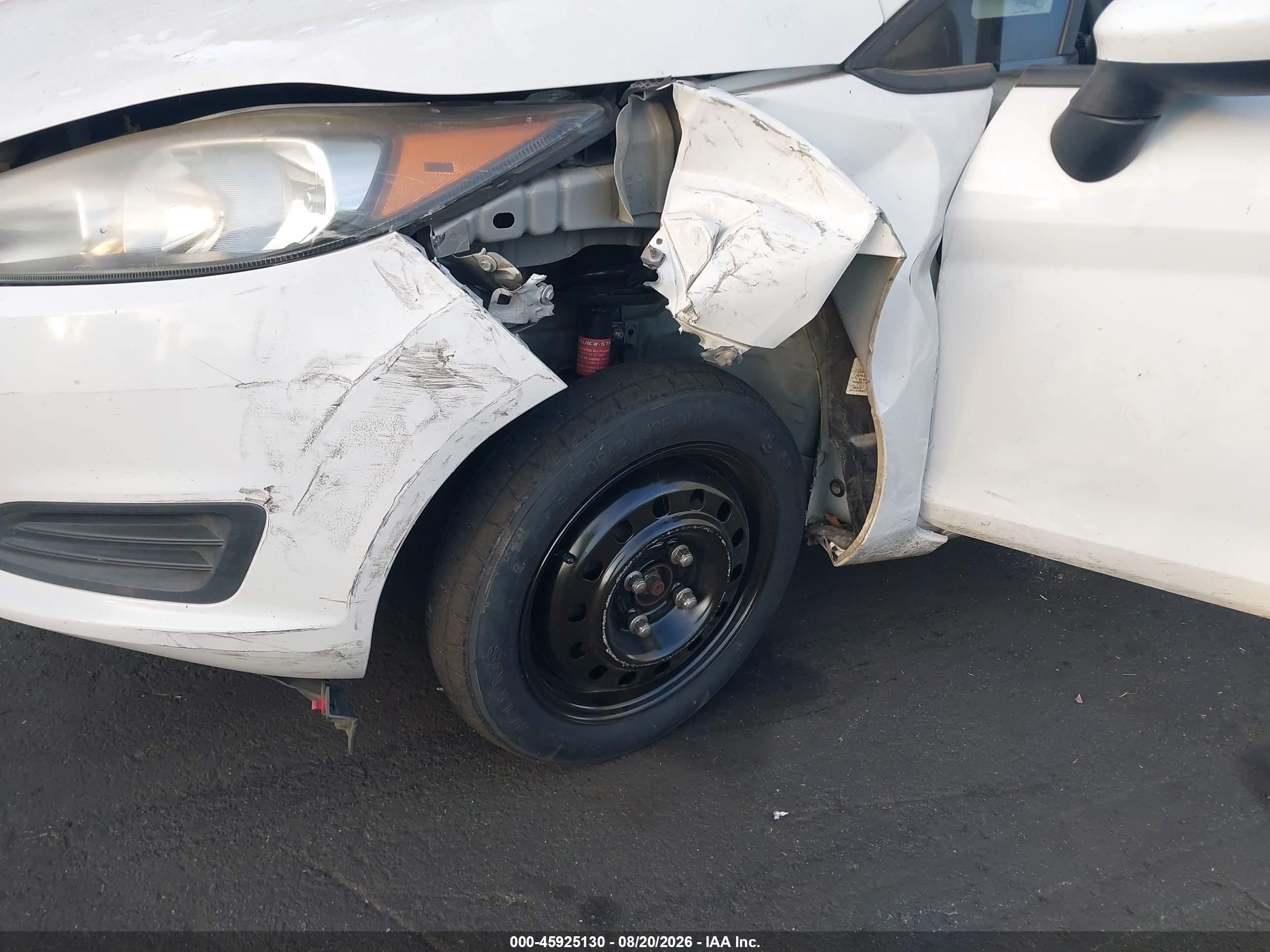 2015 Ford Fiesta S Белый vin: 3FADP4AJ7FM198471