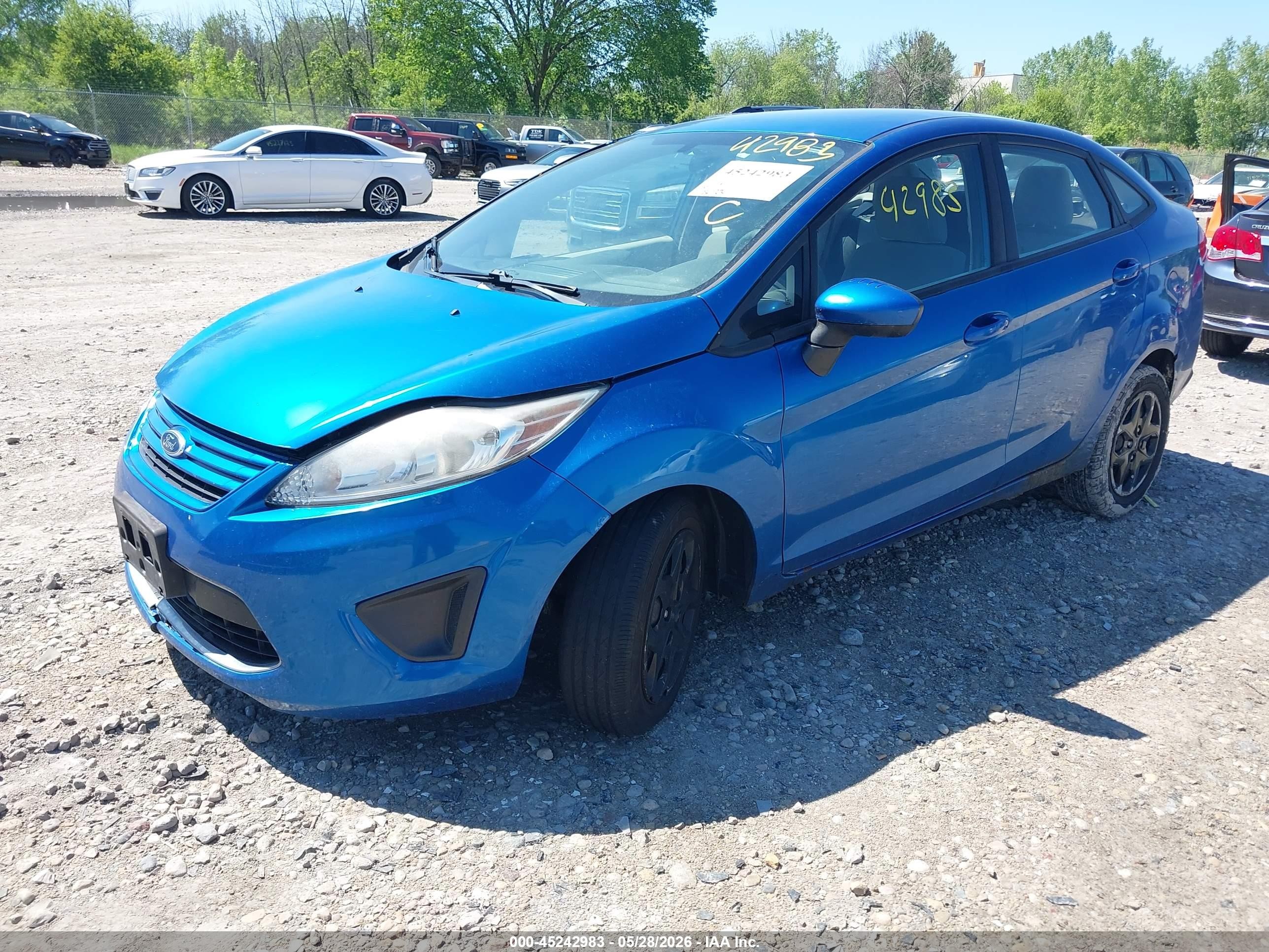2011 Ford Fiesta S Blue vin: 3FADP4AJ8BM232685