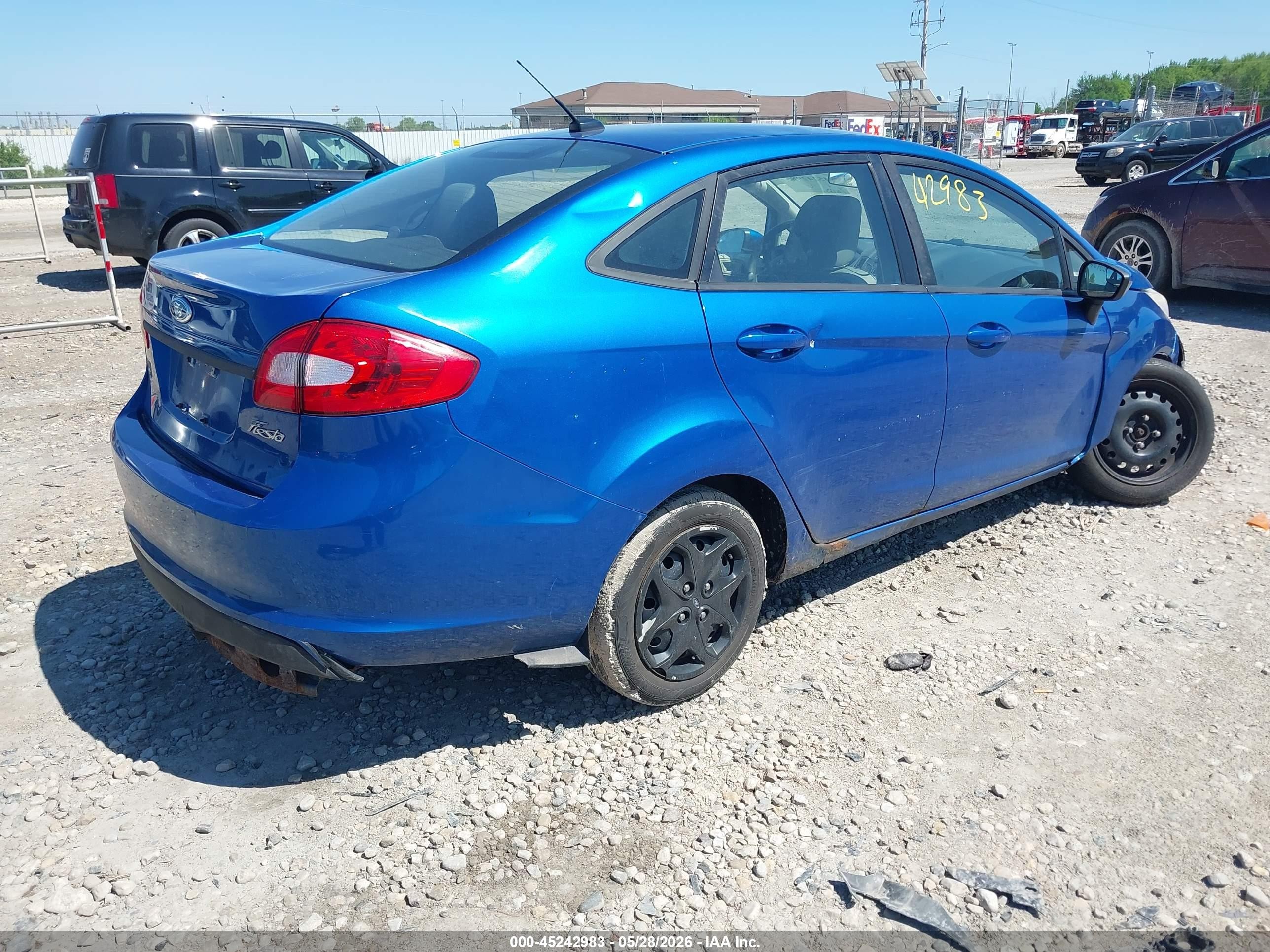 2011 Ford Fiesta S Blue vin: 3FADP4AJ8BM232685