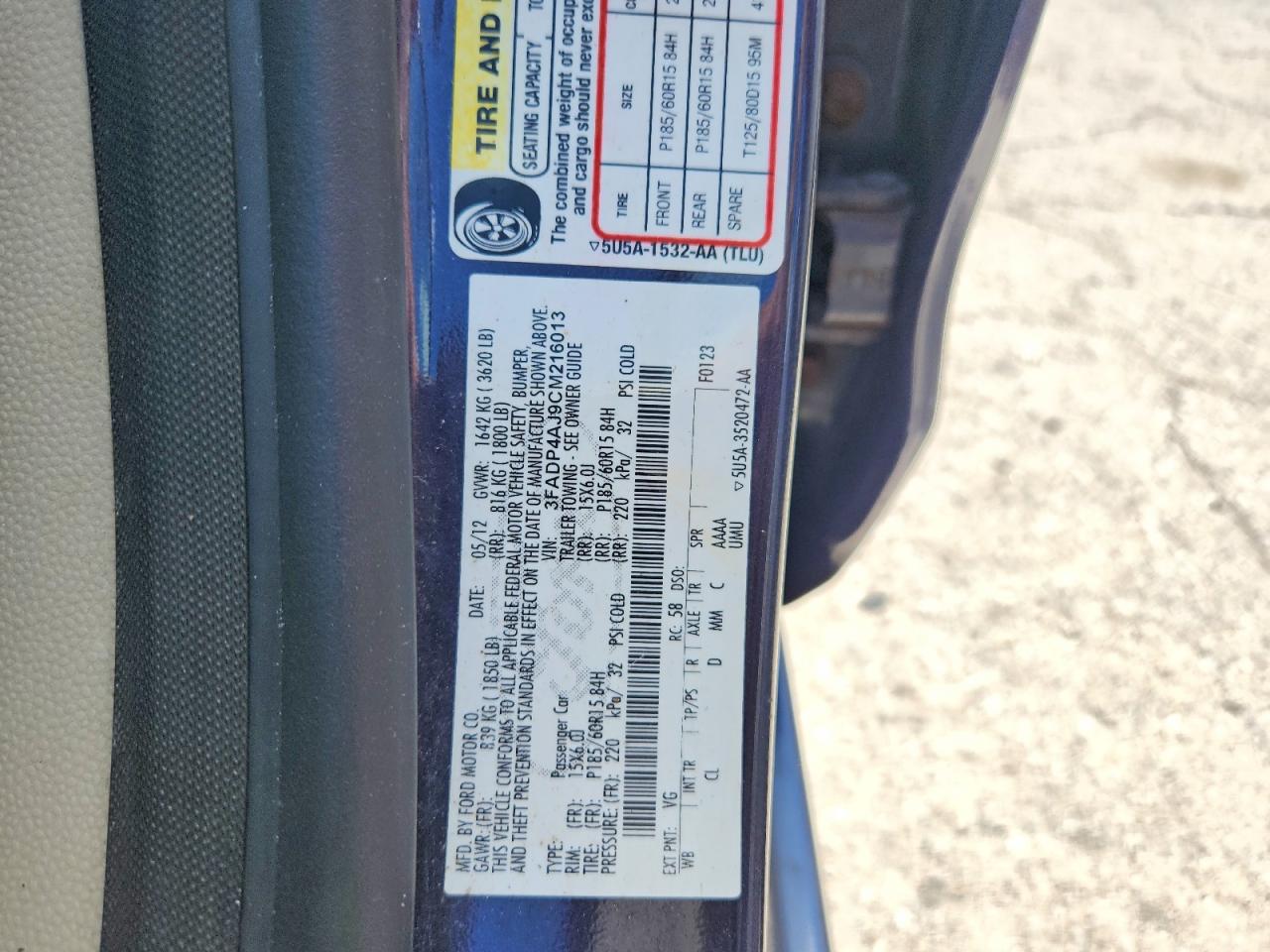 2012 Ford Fiesta S Gray vin: 3FADP4AJ9CM216013