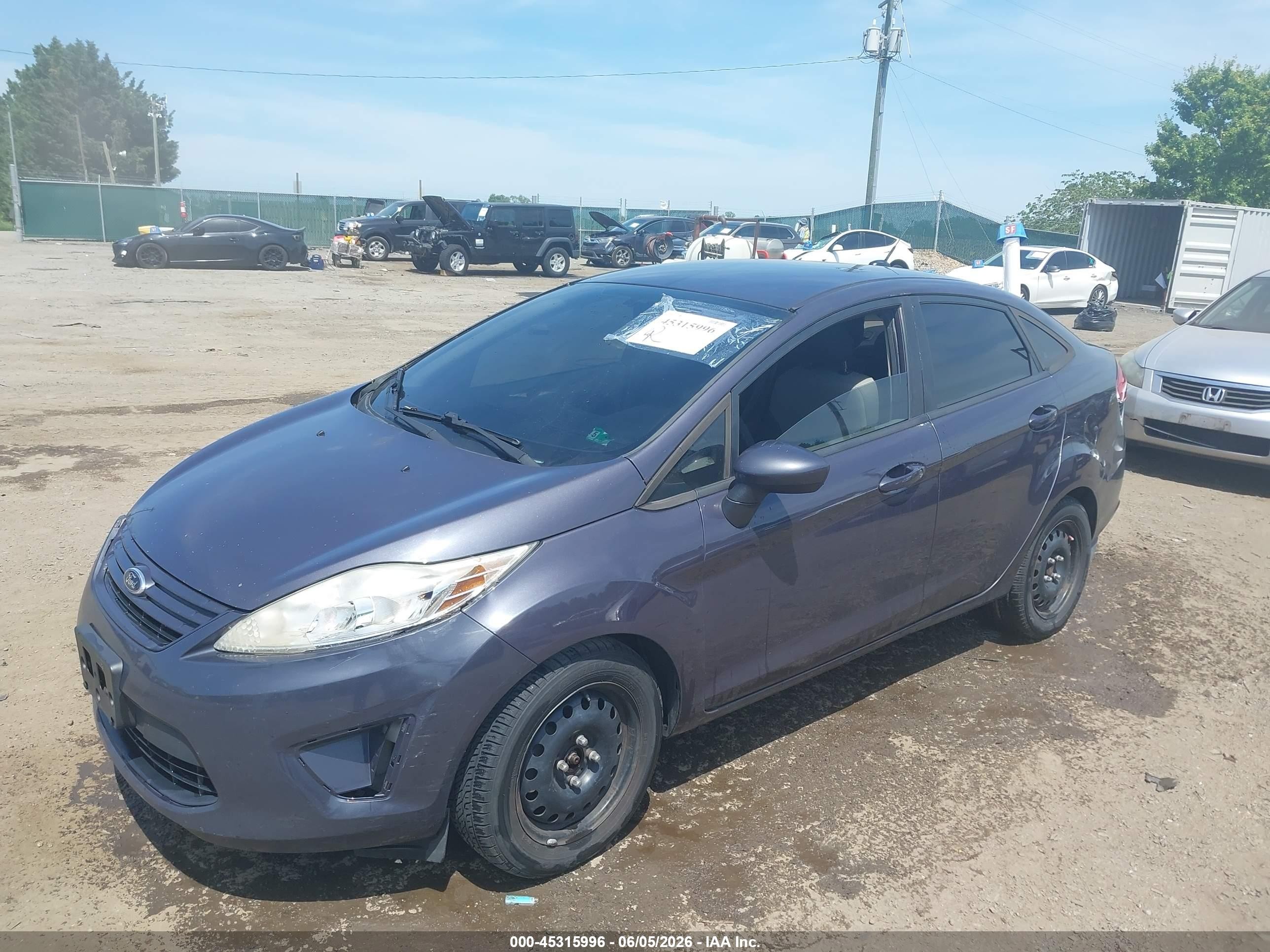 2013 Ford Fiesta S Gray vin: 3FADP4AJ9DM149396