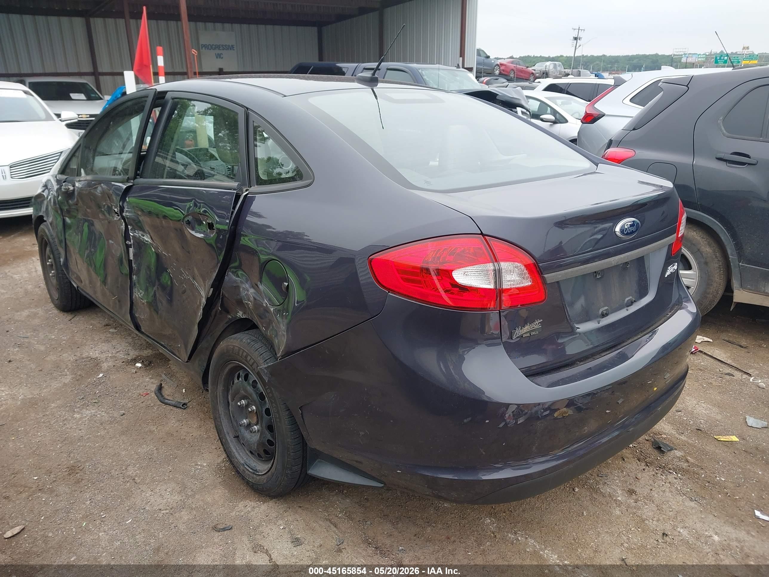 2013 Ford Fiesta S Blue vin: 3FADP4AJ9DM156008