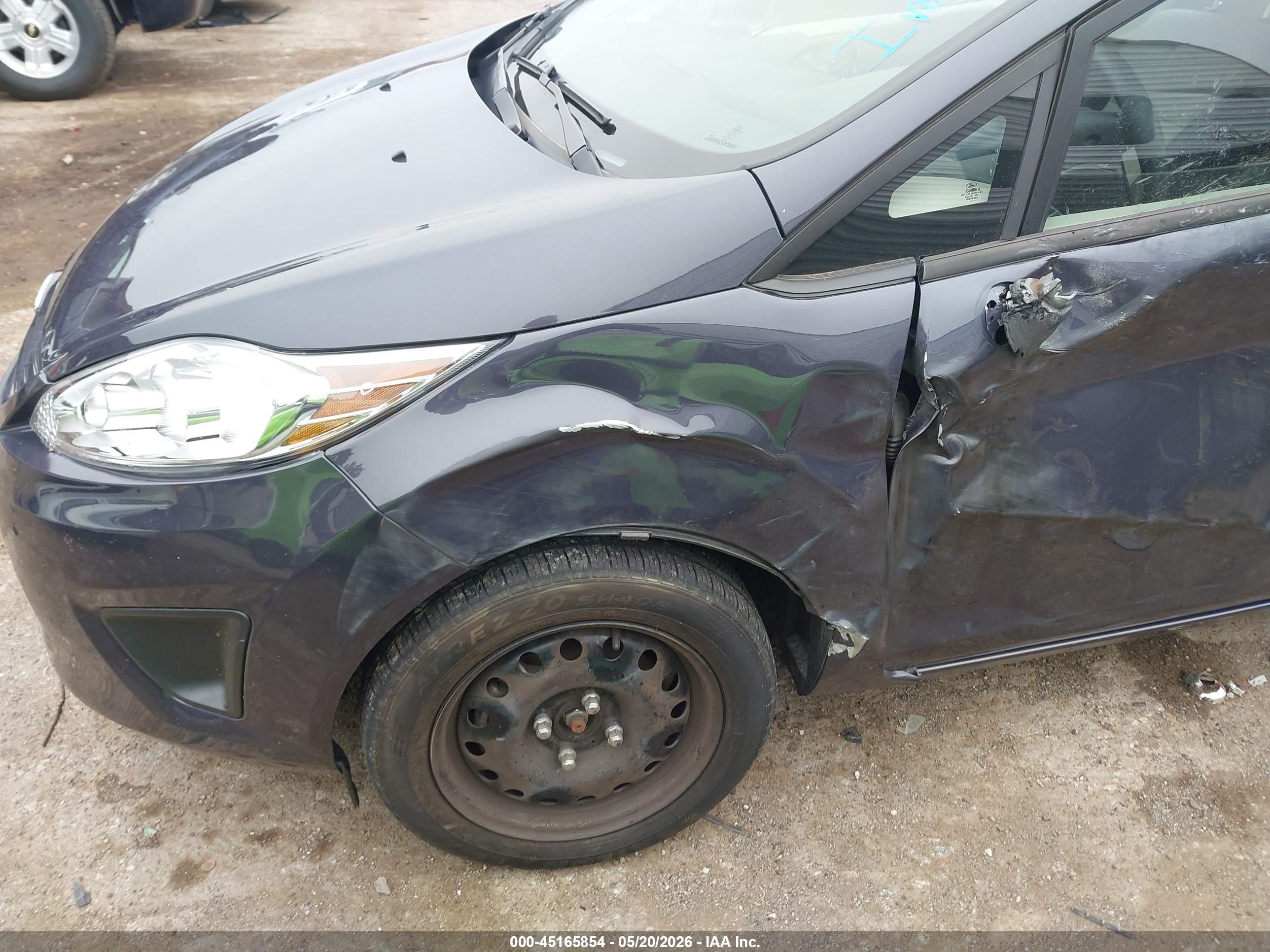 2013 Ford Fiesta S Blue vin: 3FADP4AJ9DM156008