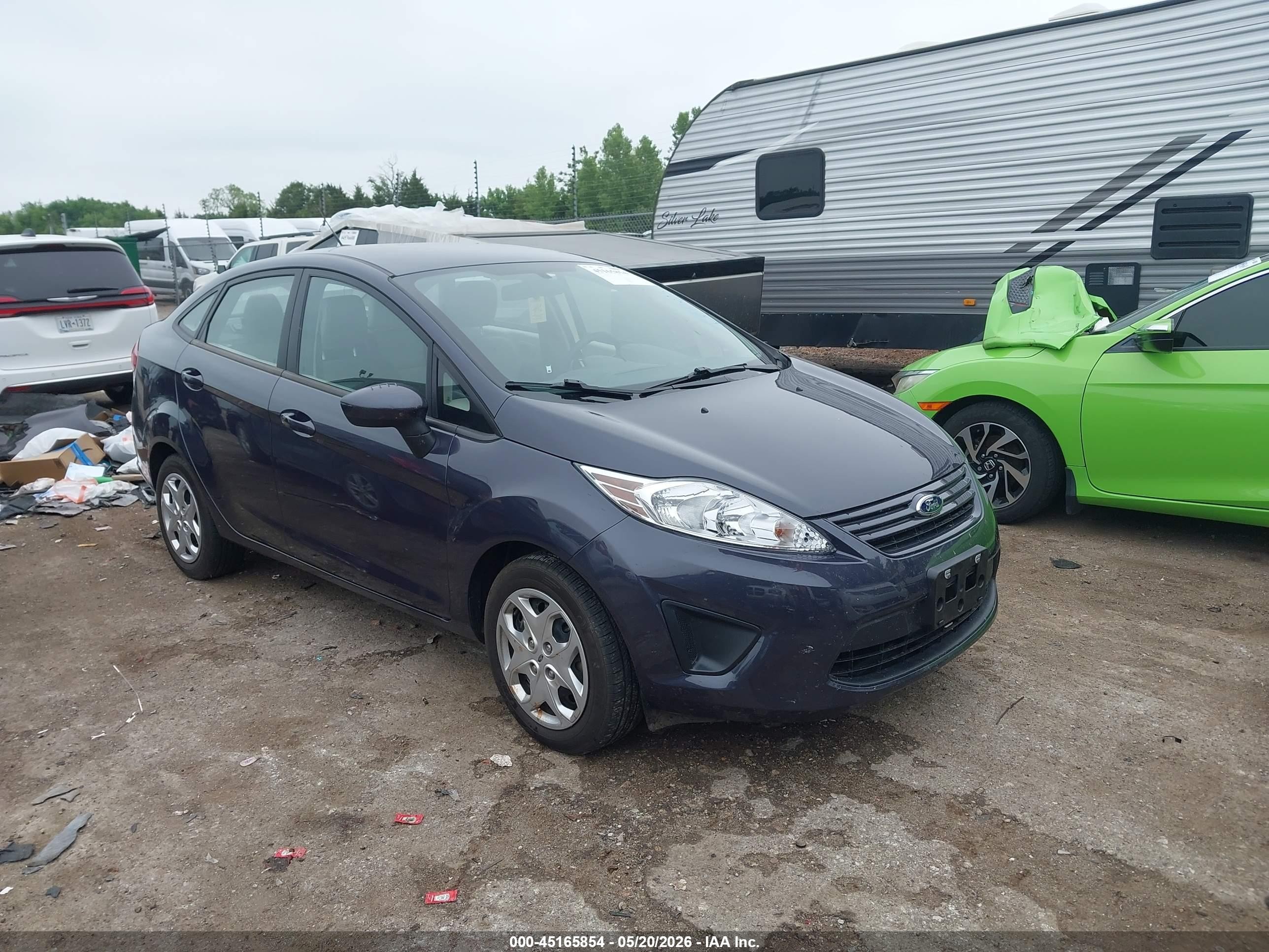 2013 Ford Fiesta S Blue vin: 3FADP4AJ9DM156008