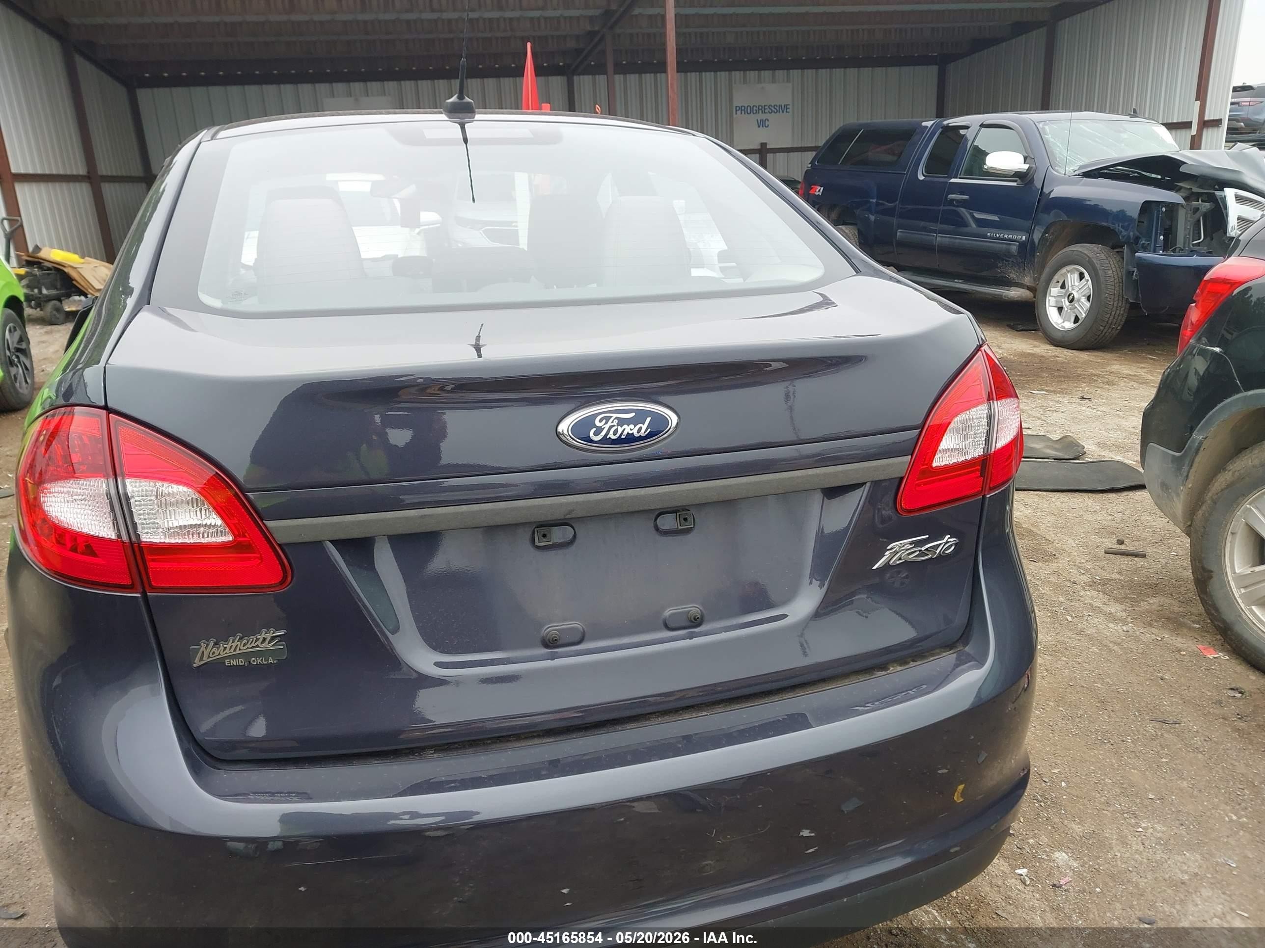 2013 Ford Fiesta S Blue vin: 3FADP4AJ9DM156008
