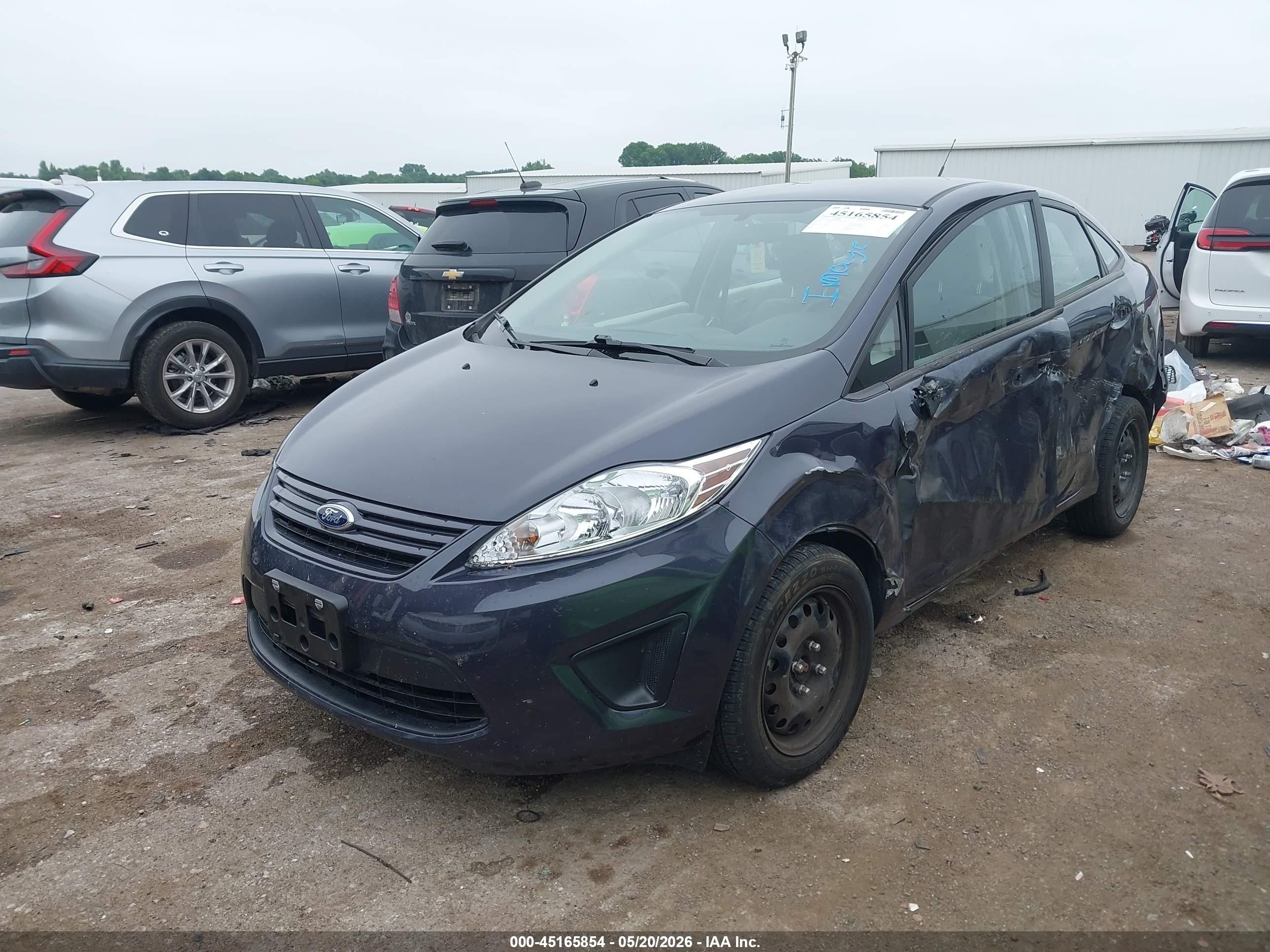 2013 Ford Fiesta S Blue vin: 3FADP4AJ9DM156008