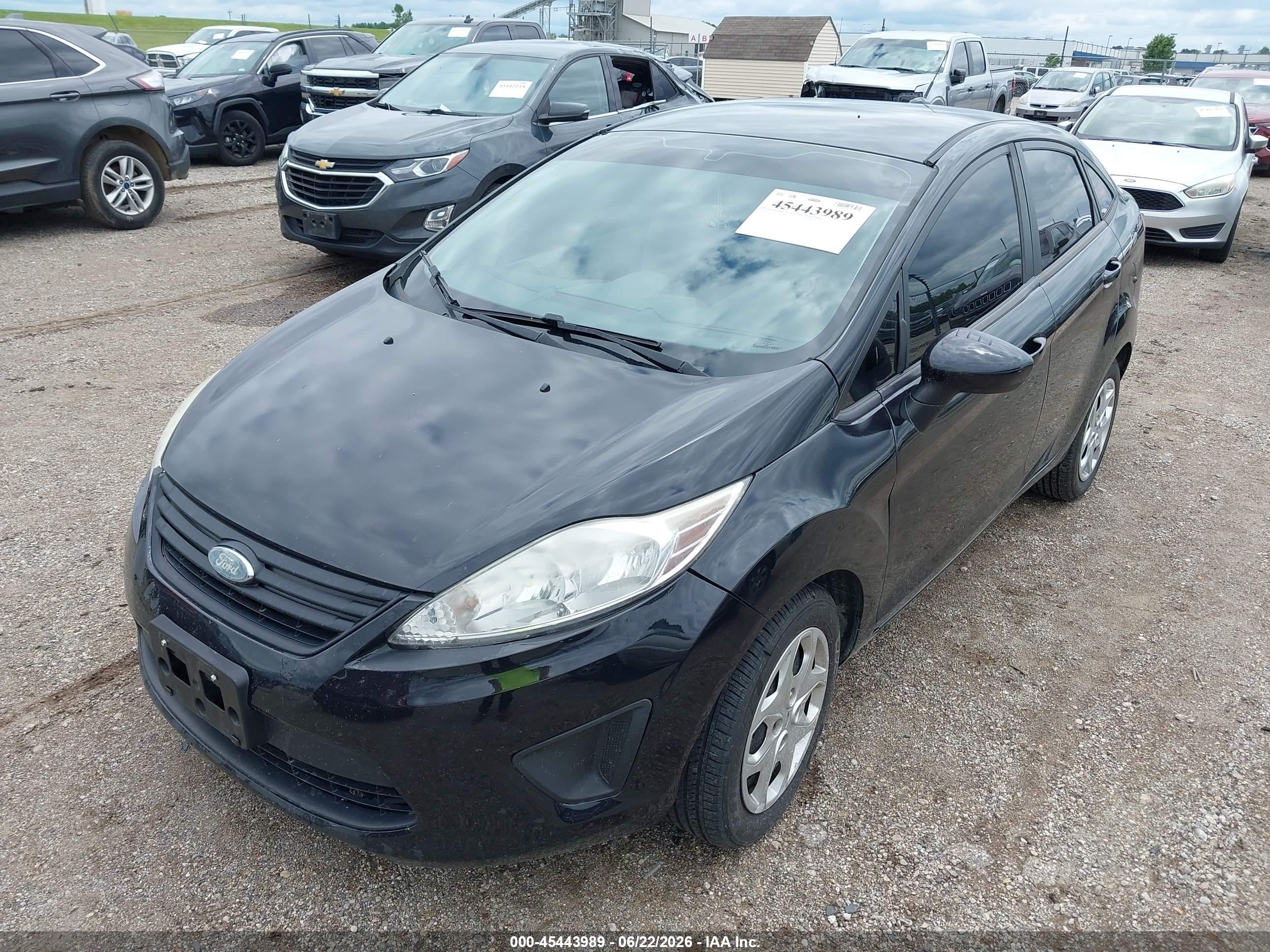 2013 Ford Fiesta S Black vin: 3FADP4AJ9DM184259