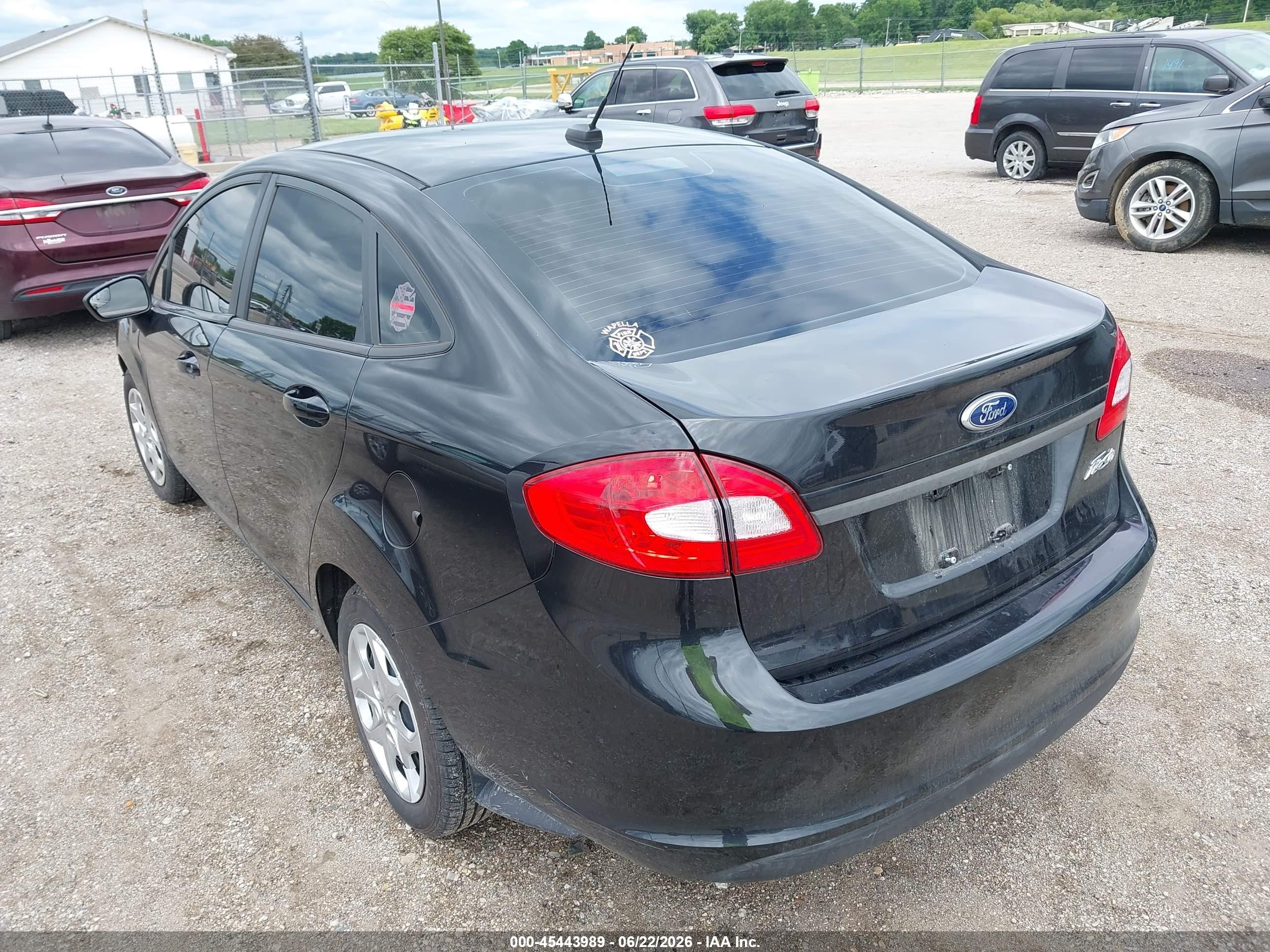 2013 Ford Fiesta S Black vin: 3FADP4AJ9DM184259