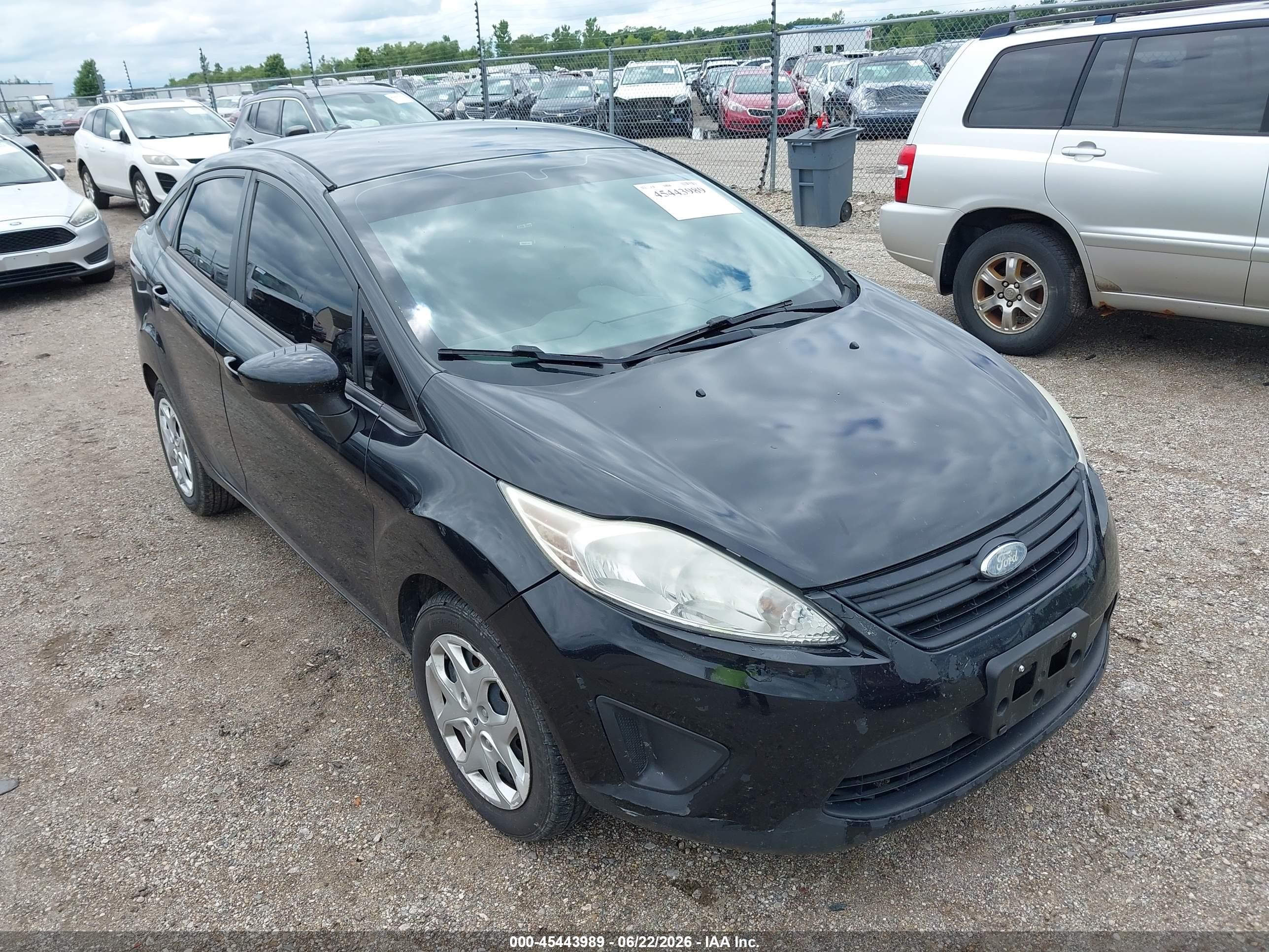 2013 Ford Fiesta S Black vin: 3FADP4AJ9DM184259
