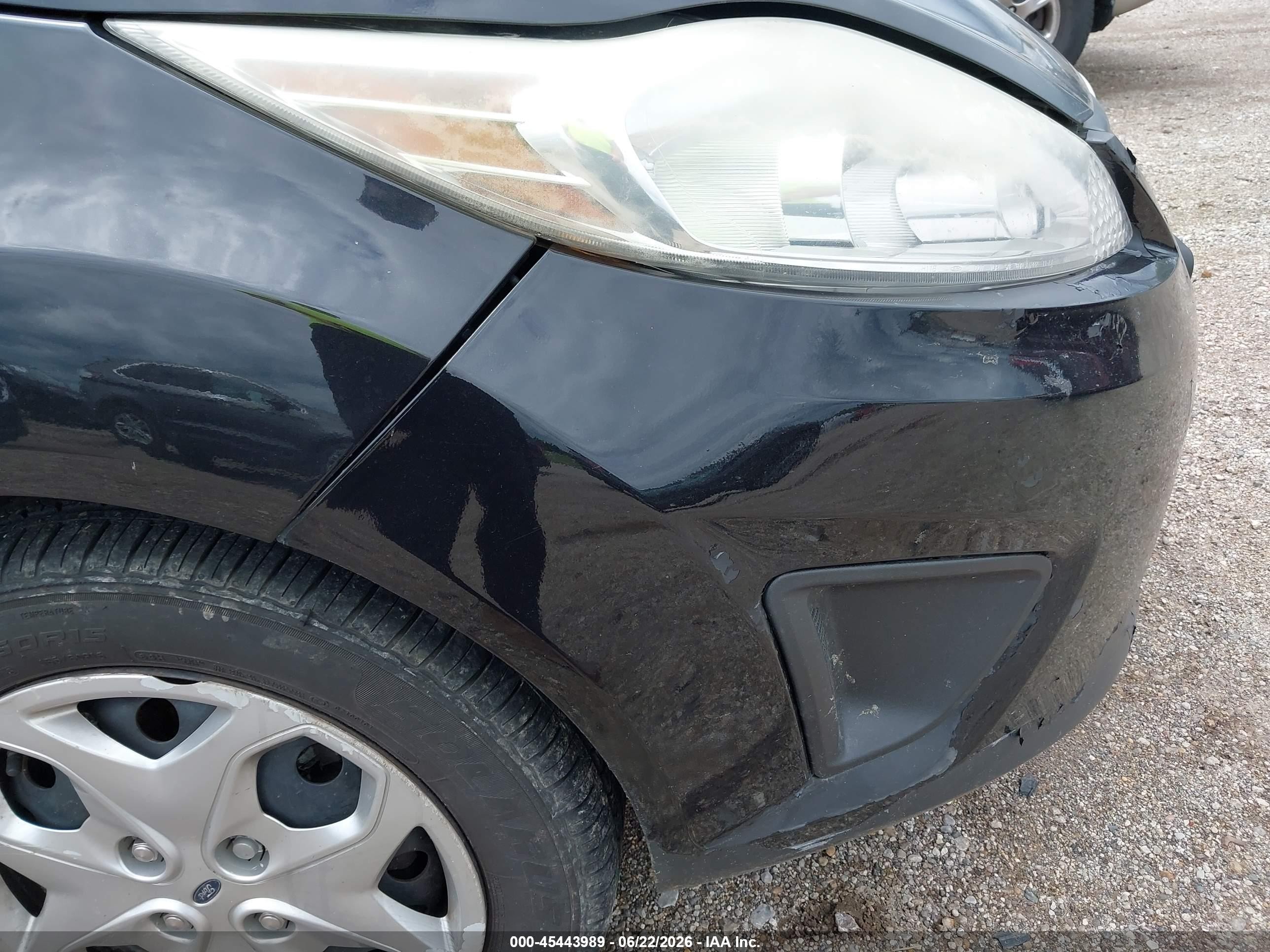 2013 Ford Fiesta S Black vin: 3FADP4AJ9DM184259