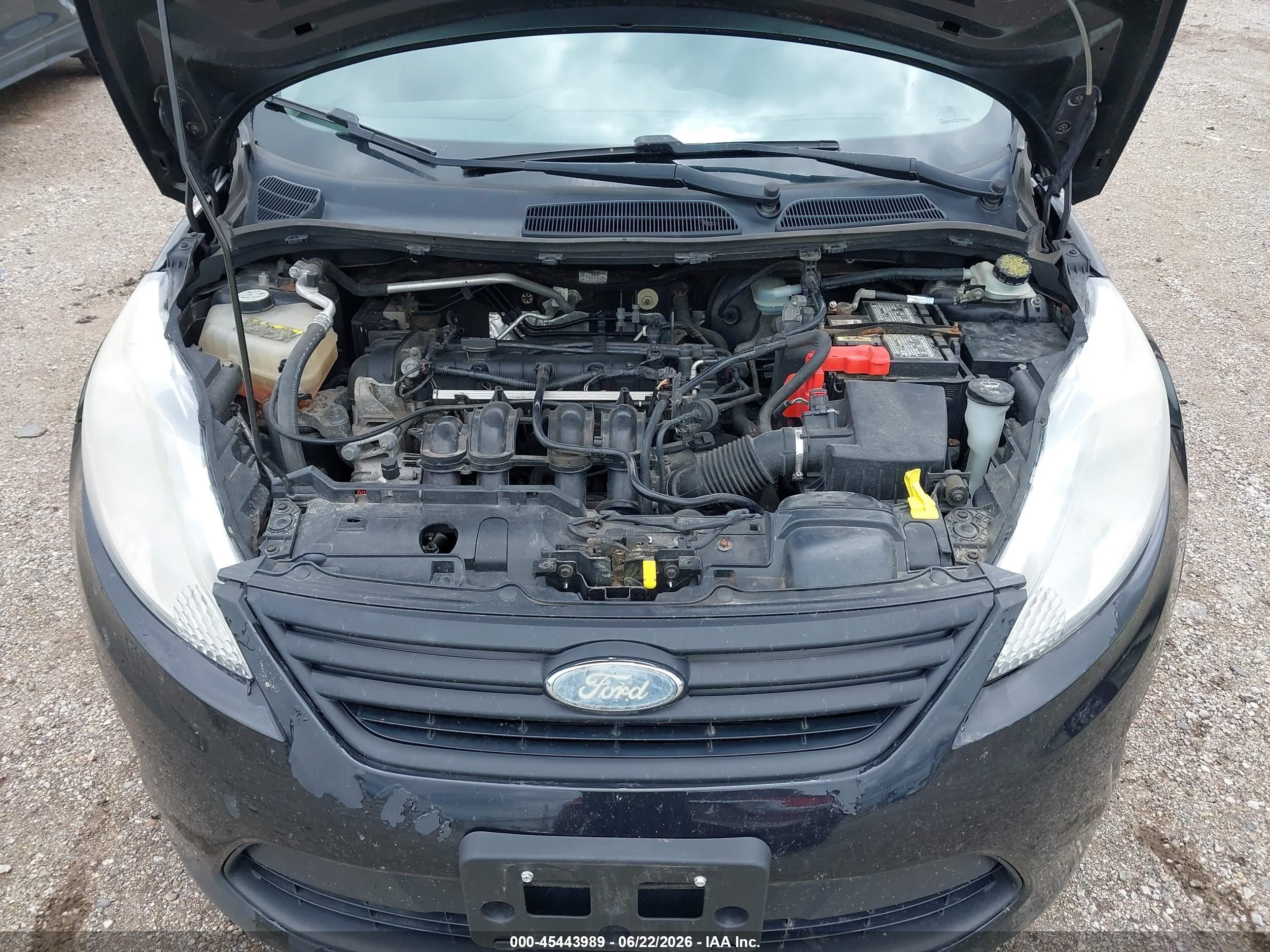2013 Ford Fiesta S Black vin: 3FADP4AJ9DM184259