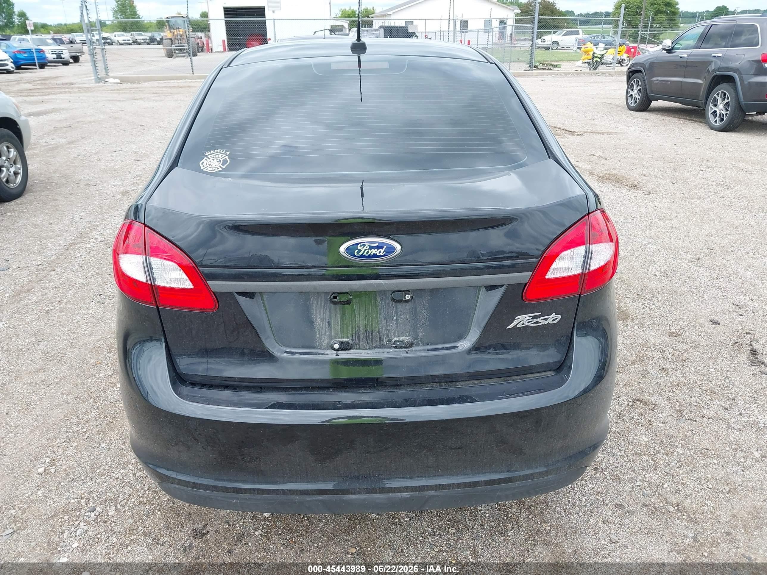 2013 Ford Fiesta S Black vin: 3FADP4AJ9DM184259