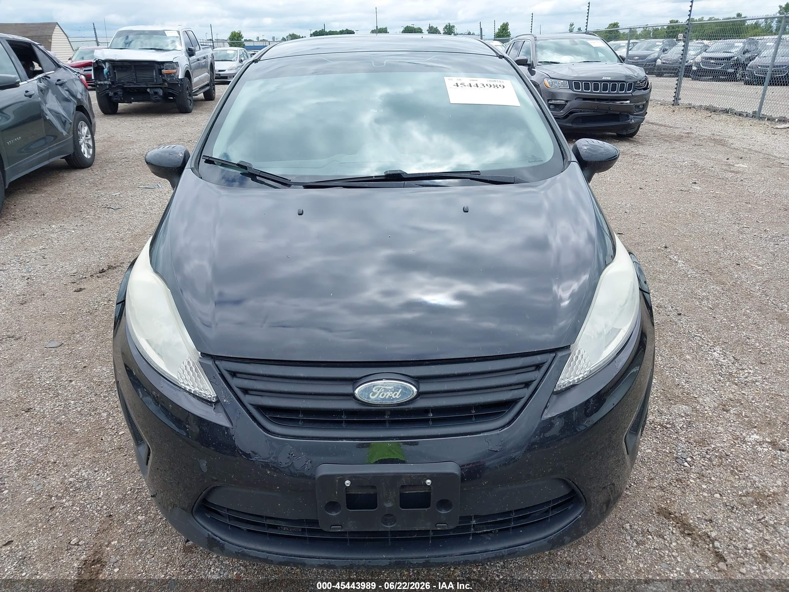 2013 Ford Fiesta S Black vin: 3FADP4AJ9DM184259
