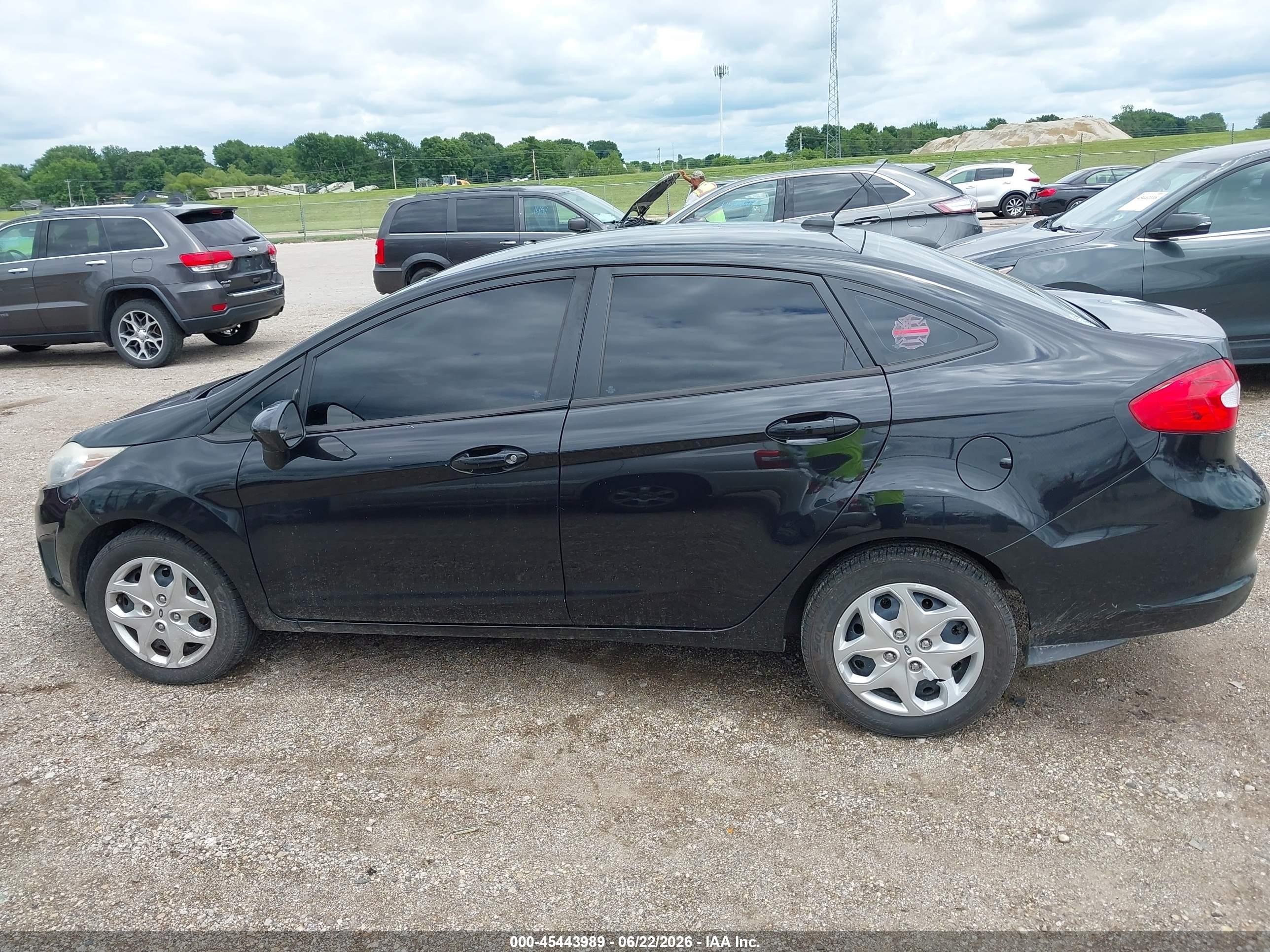 2013 Ford Fiesta S Black vin: 3FADP4AJ9DM184259