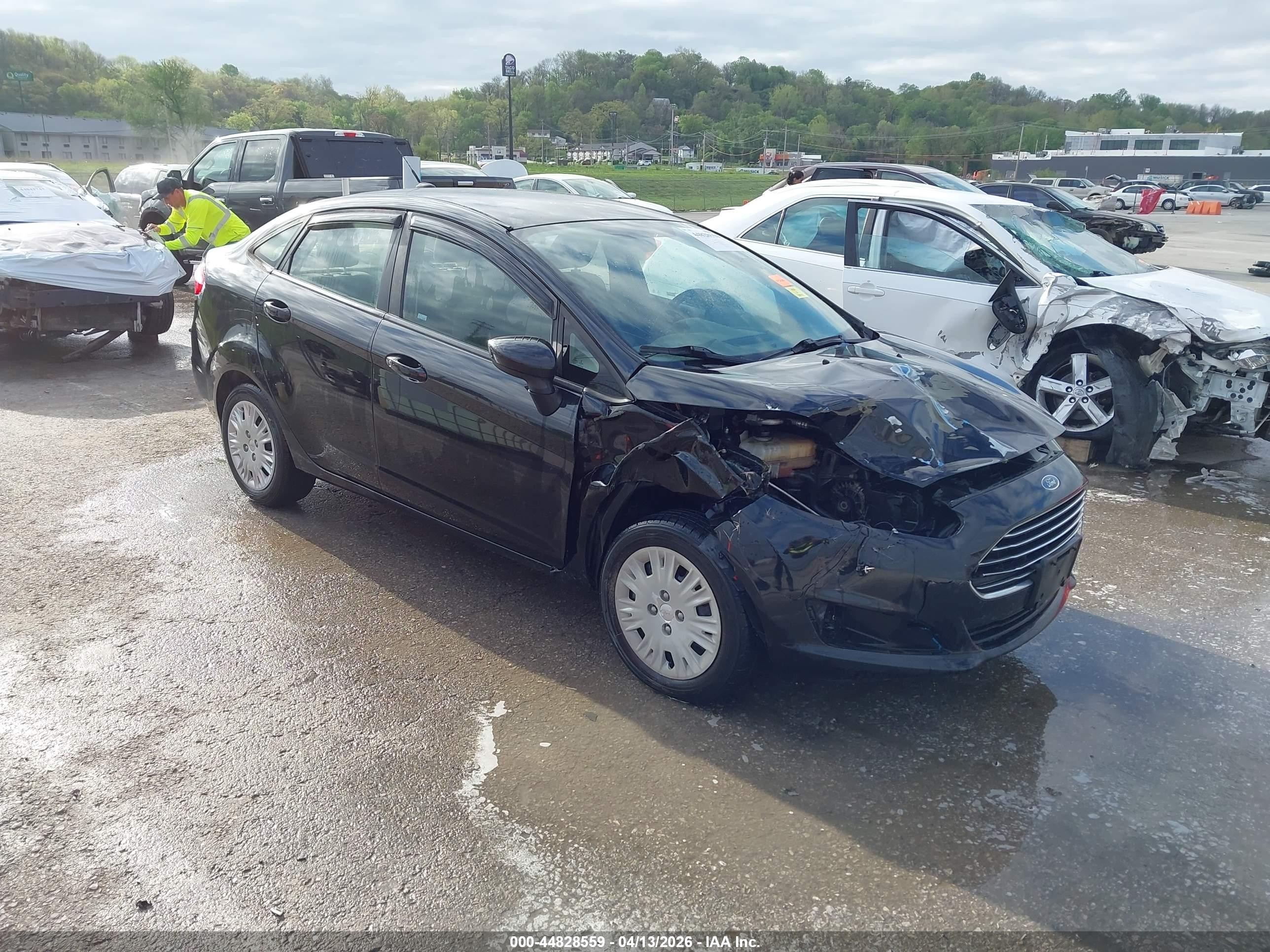 2014 Ford Fiesta S Black vin: 3FADP4AJXEM133144