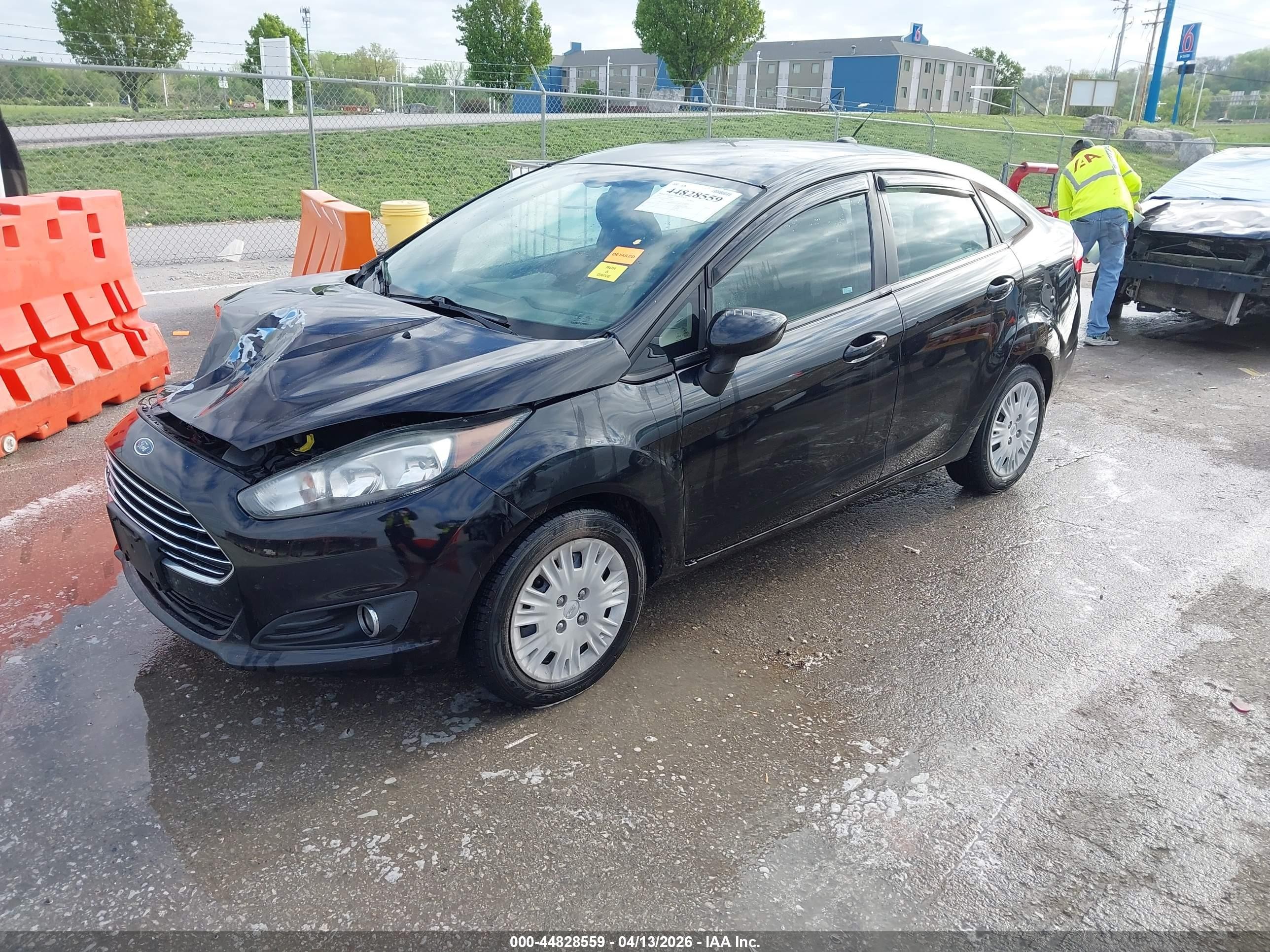 2014 Ford Fiesta S Black vin: 3FADP4AJXEM133144
