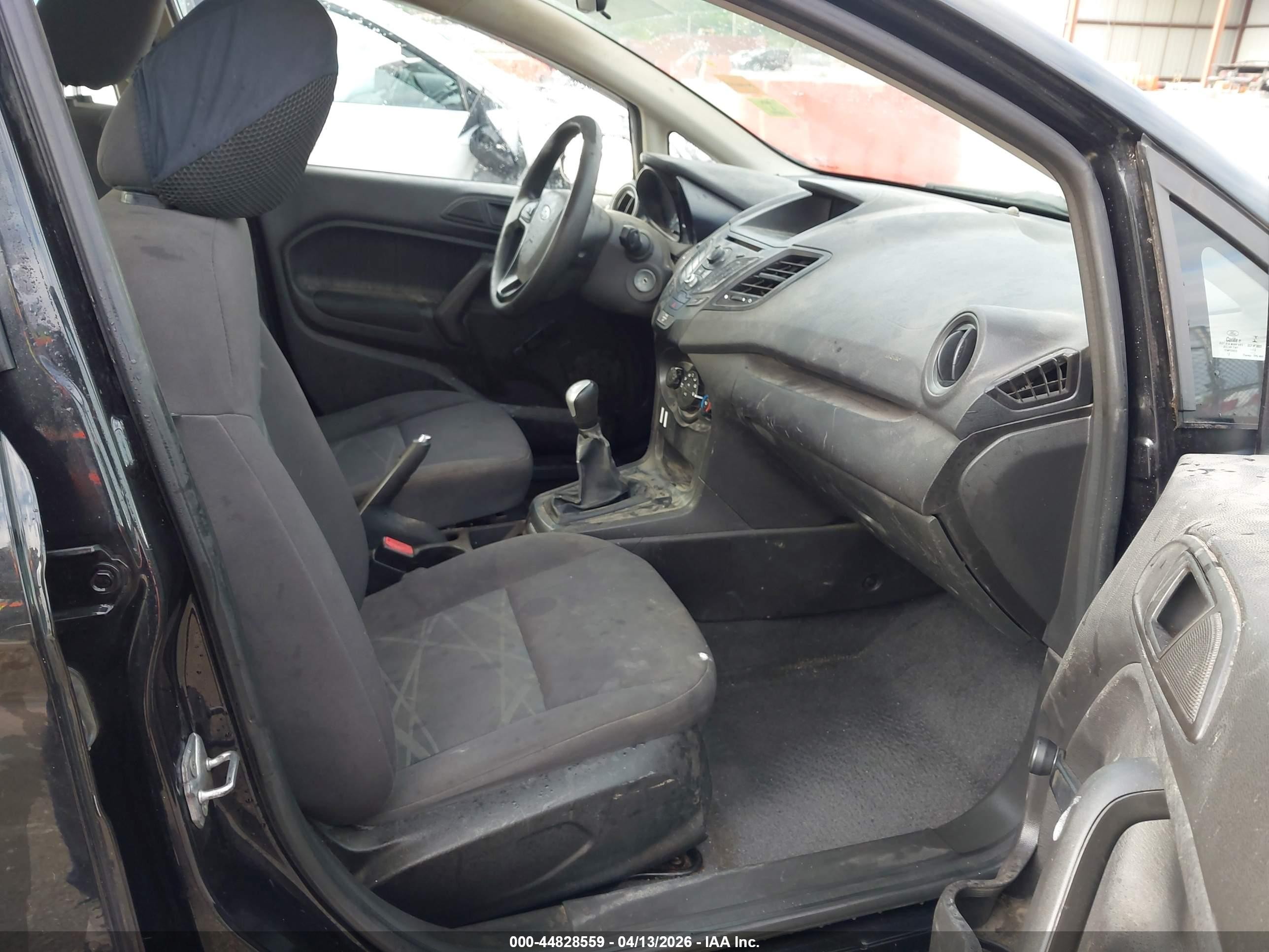 2014 Ford Fiesta S Black vin: 3FADP4AJXEM133144