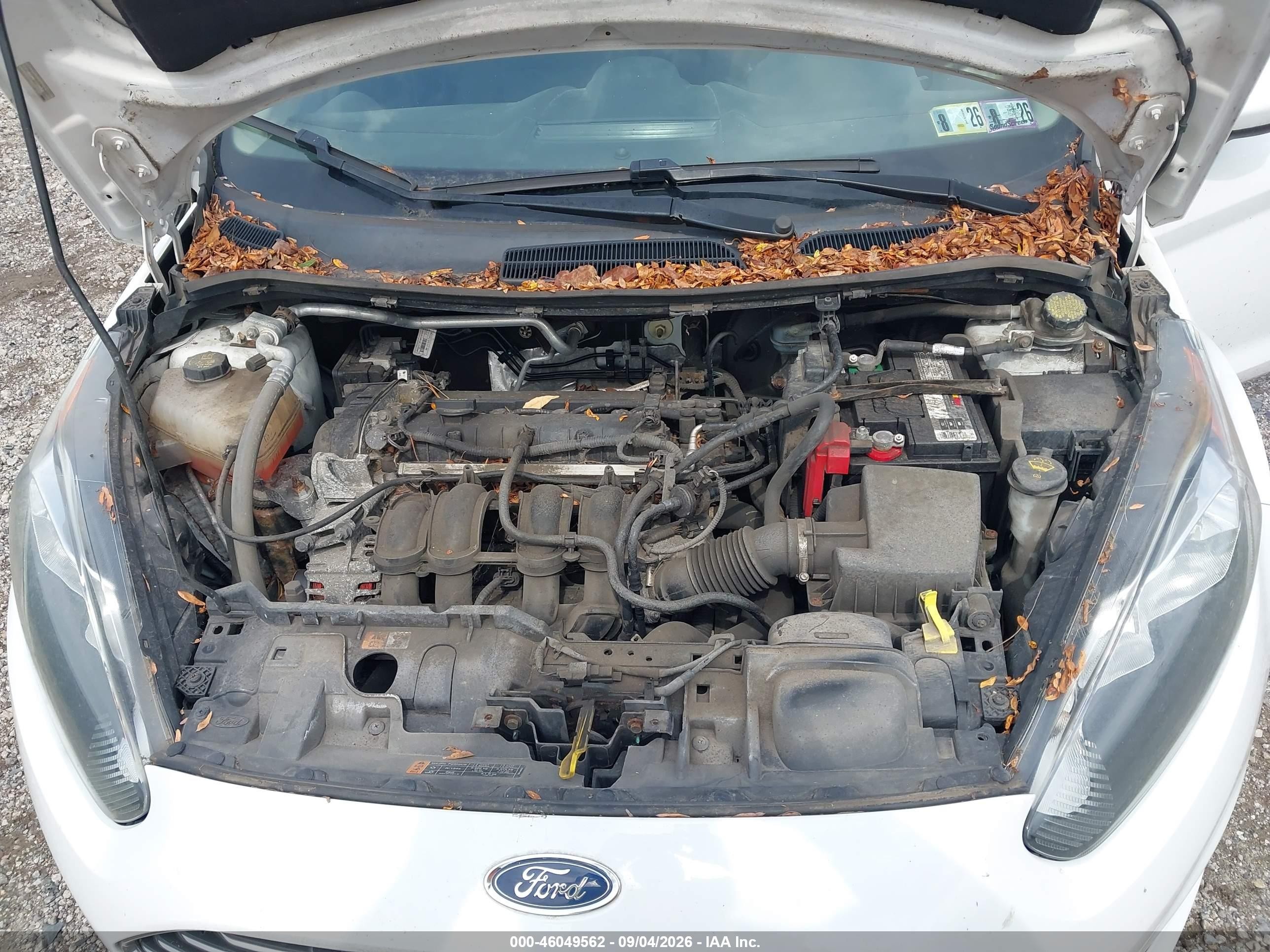2014 Ford Fiesta S White vin: 3FADP4AJXEM153667