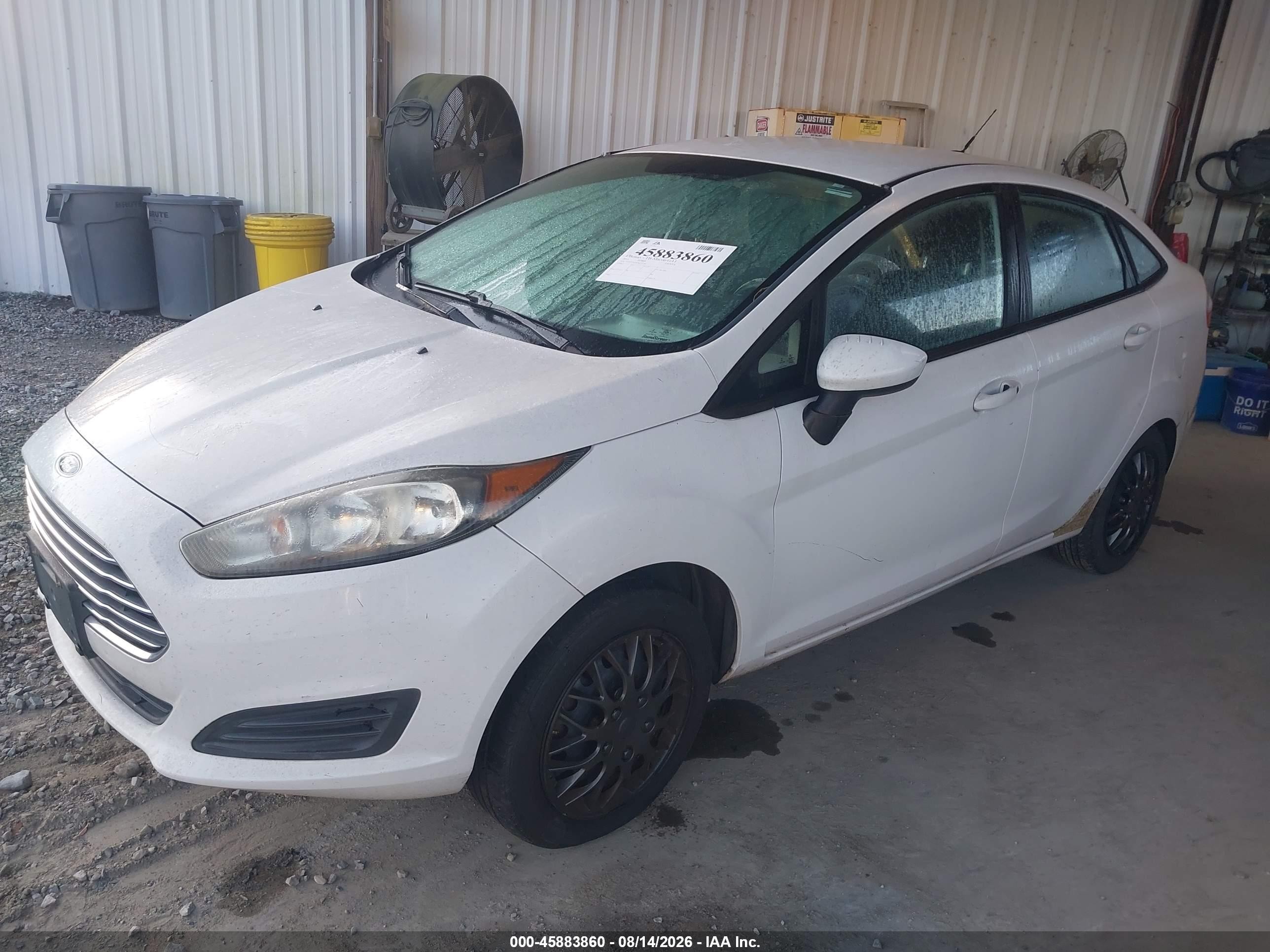 2015 Ford Fiesta S White vin: 3FADP4AJXFM171104