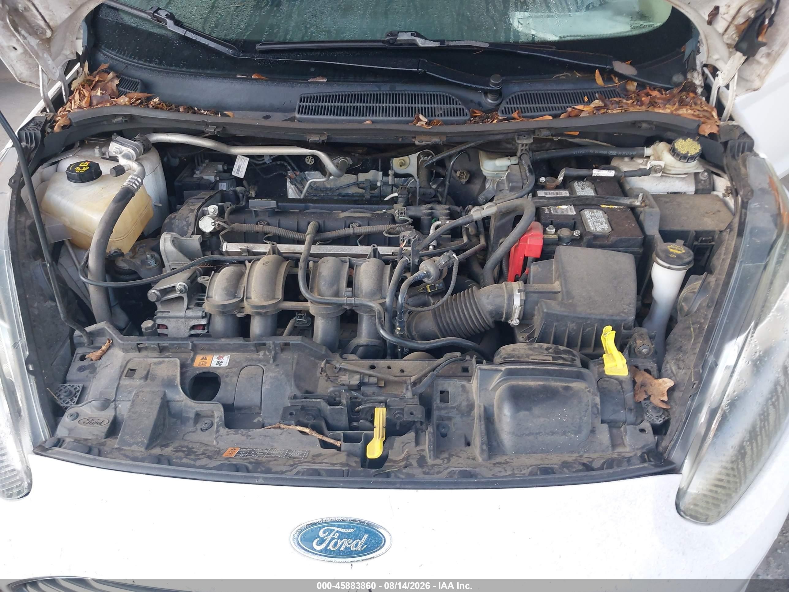2015 Ford Fiesta S White vin: 3FADP4AJXFM171104