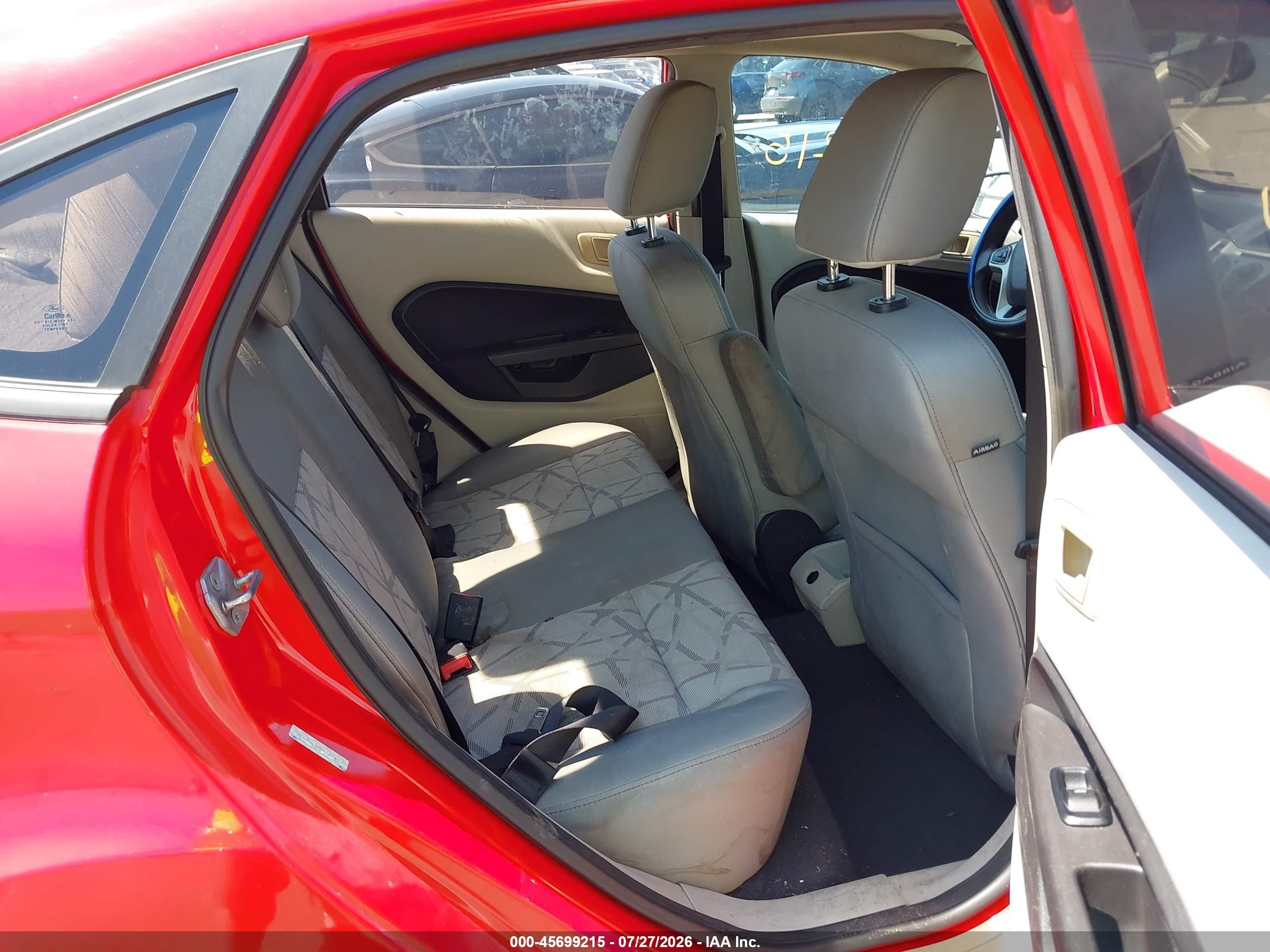 2012 Ford Fiesta Se Red vin: 3FADP4BJ0CM102769