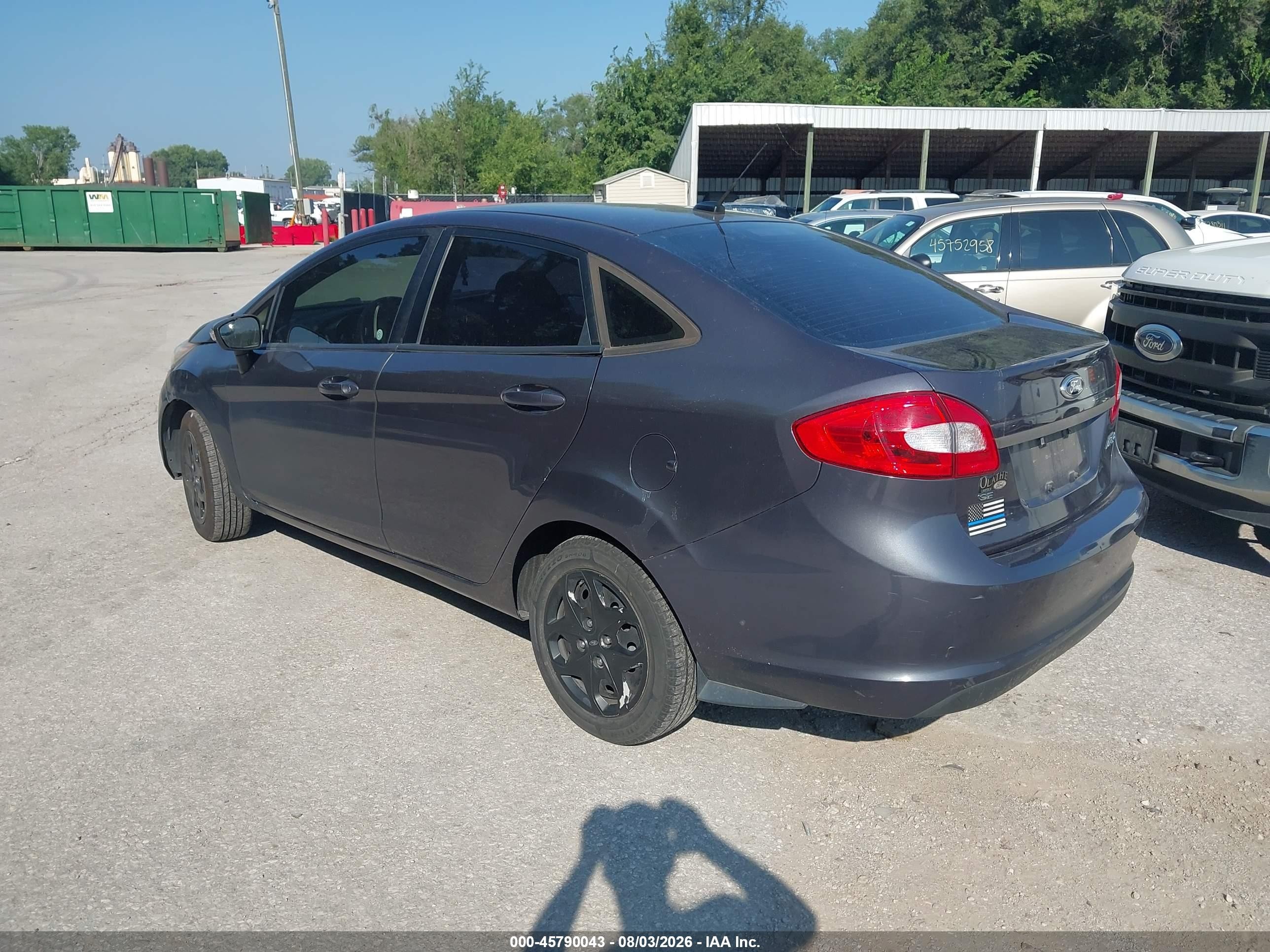 2013 Ford Fiesta Se Gray vin: 3FADP4BJ0DM109240