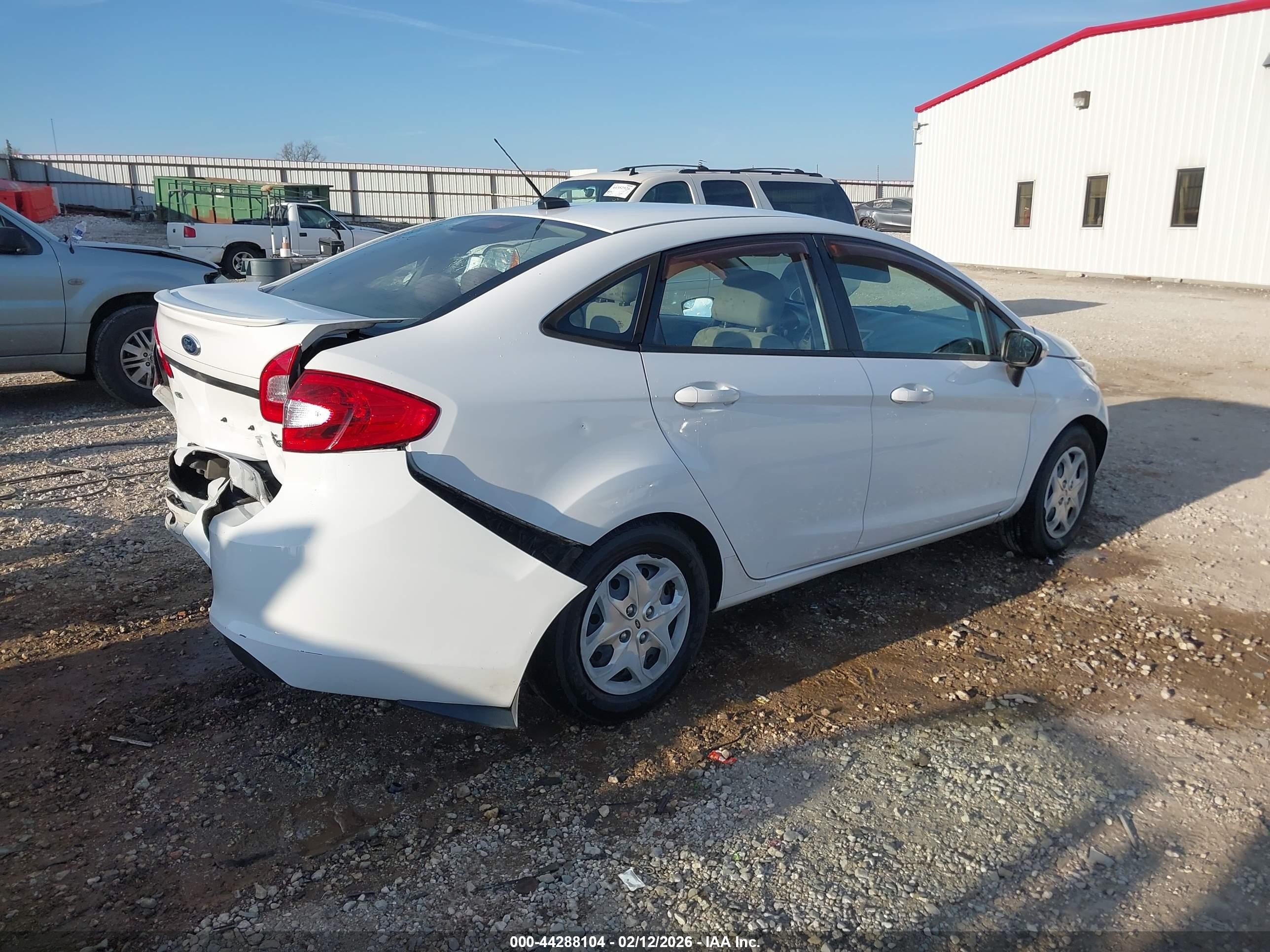 2013 Ford Fiesta Se White vin: 3FADP4BJ0DM123123