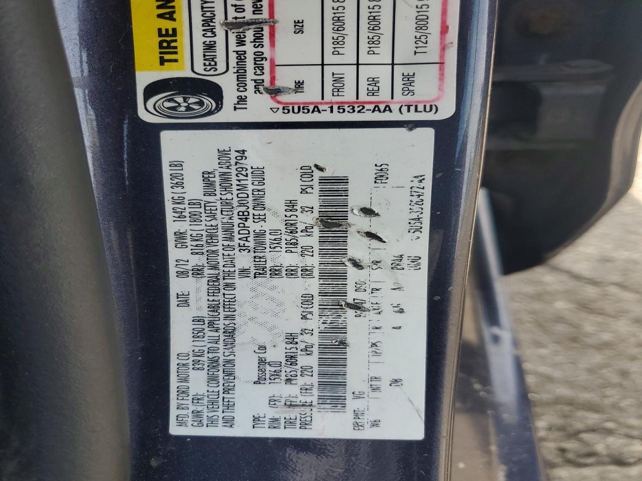 2013 Ford Fiesta Se Gray vin: 3FADP4BJ0DM129794
