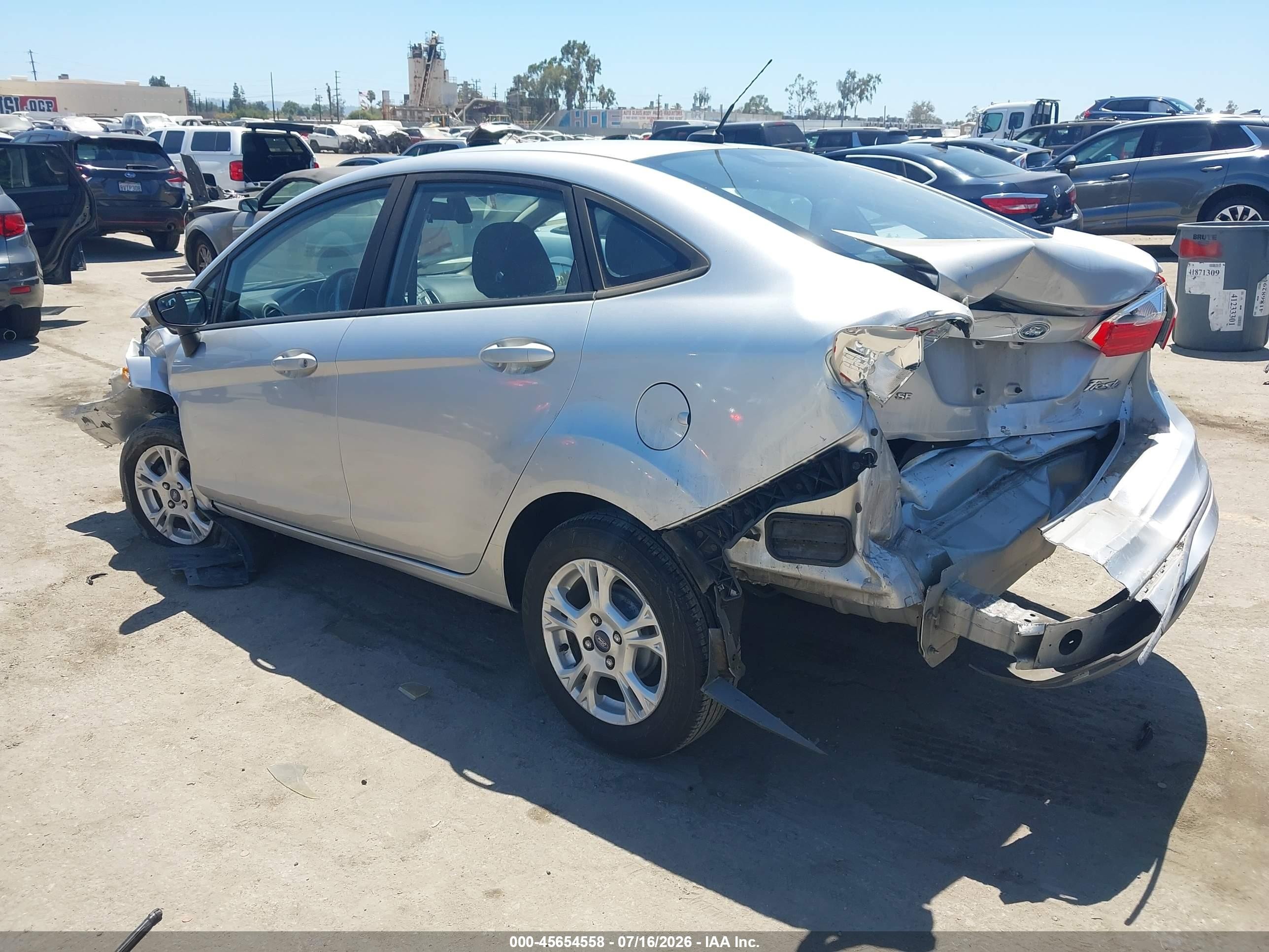 2014 Ford Fiesta Se Silver vin: 3FADP4BJ0EM133409