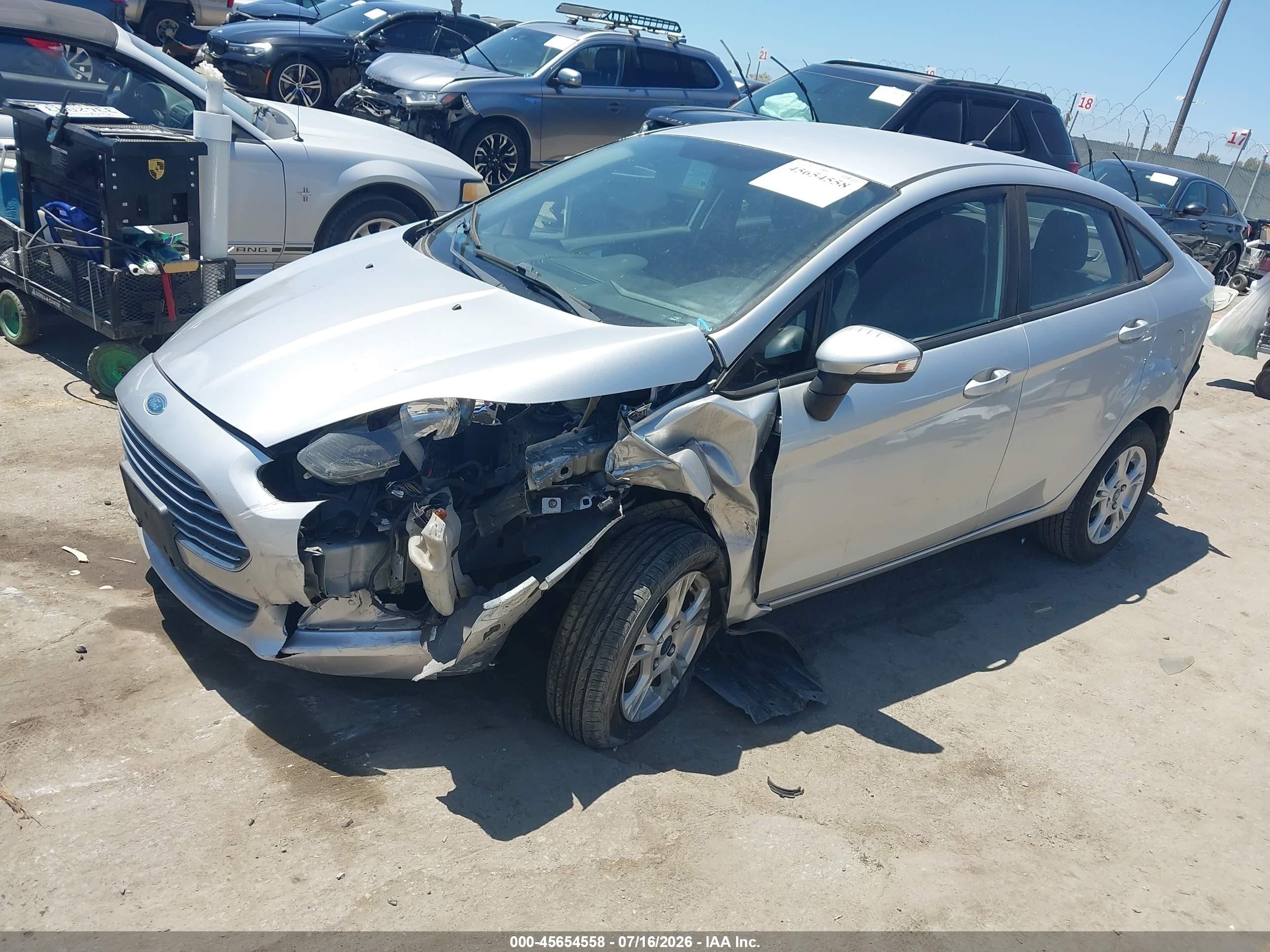 2014 Ford Fiesta Se Silver vin: 3FADP4BJ0EM133409