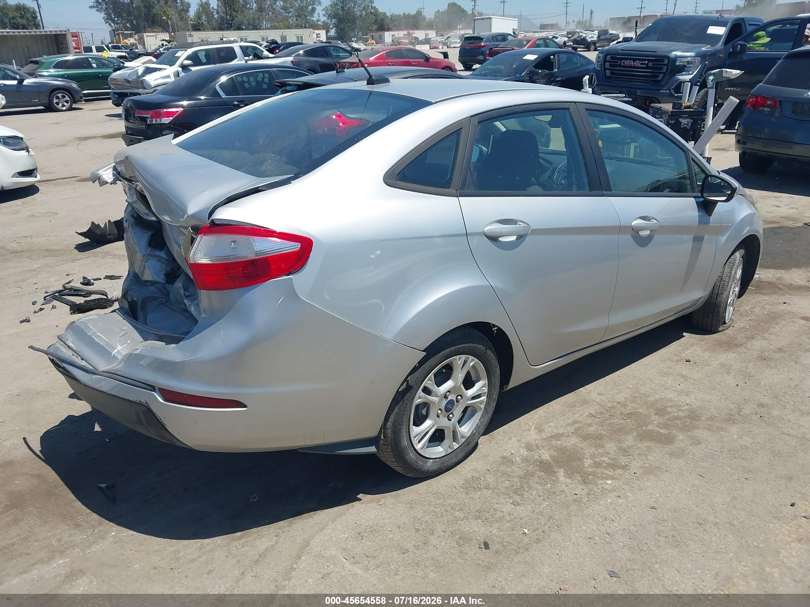 2014 Ford Fiesta Se Silver vin: 3FADP4BJ0EM133409