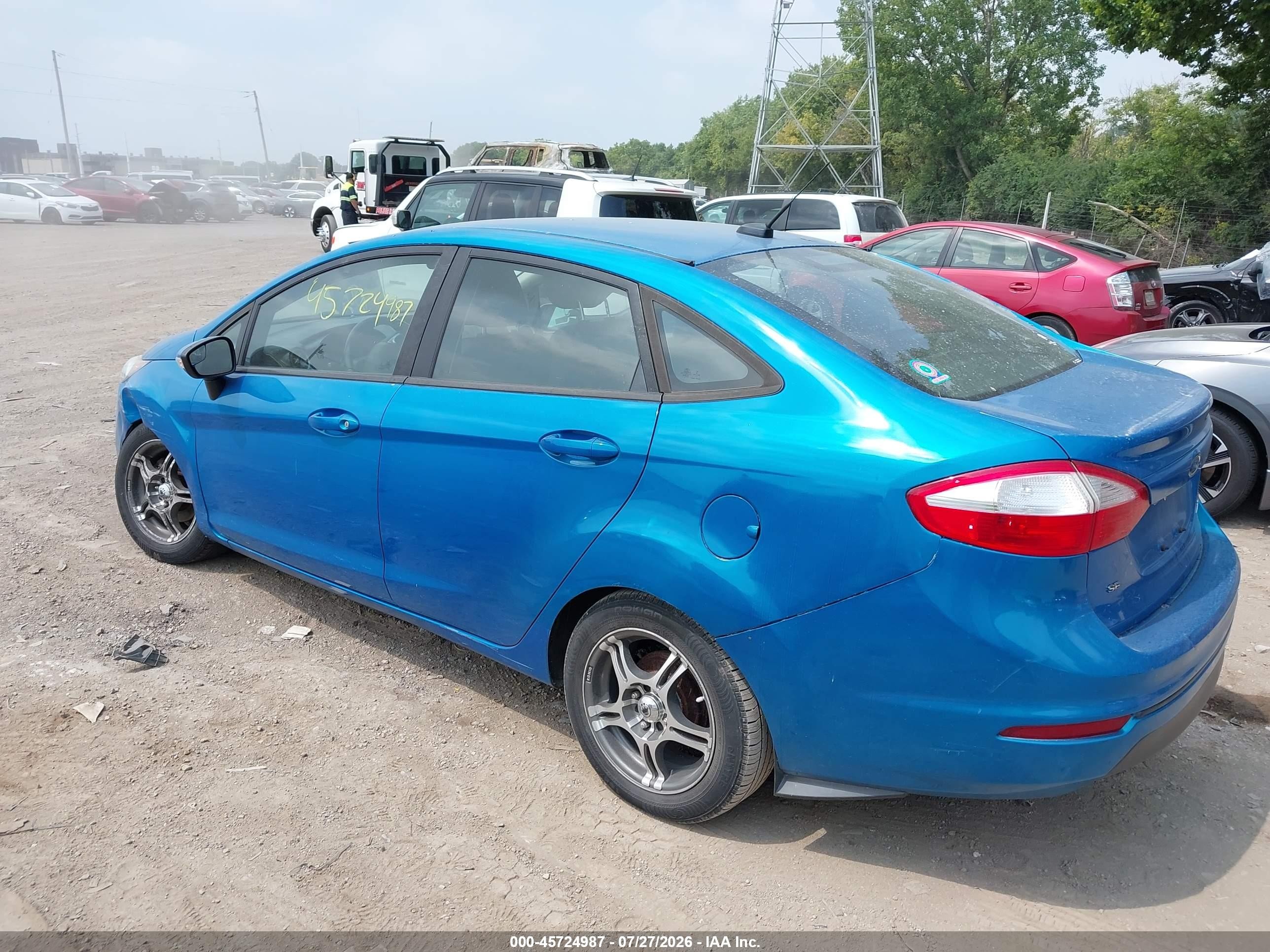 2014 Ford Fiesta Se Blue vin: 3FADP4BJ0EM153692
