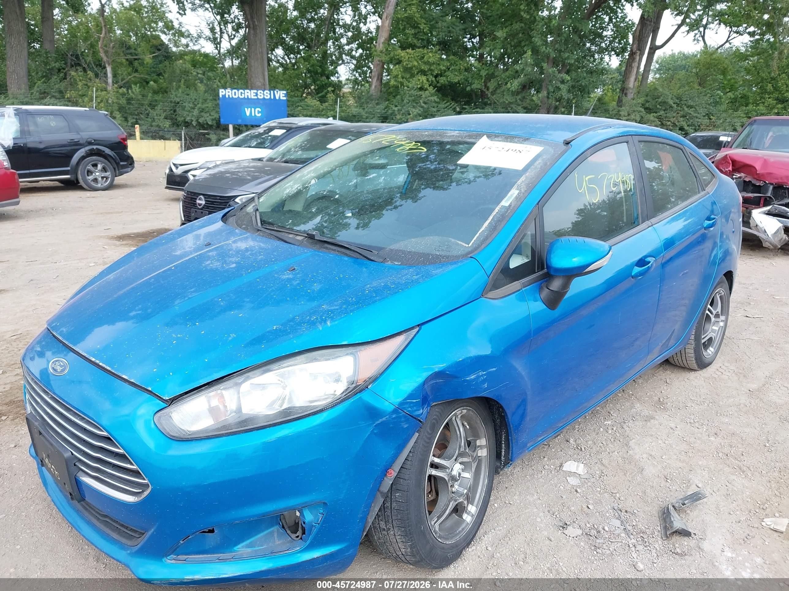 2014 Ford Fiesta Se Blue vin: 3FADP4BJ0EM153692