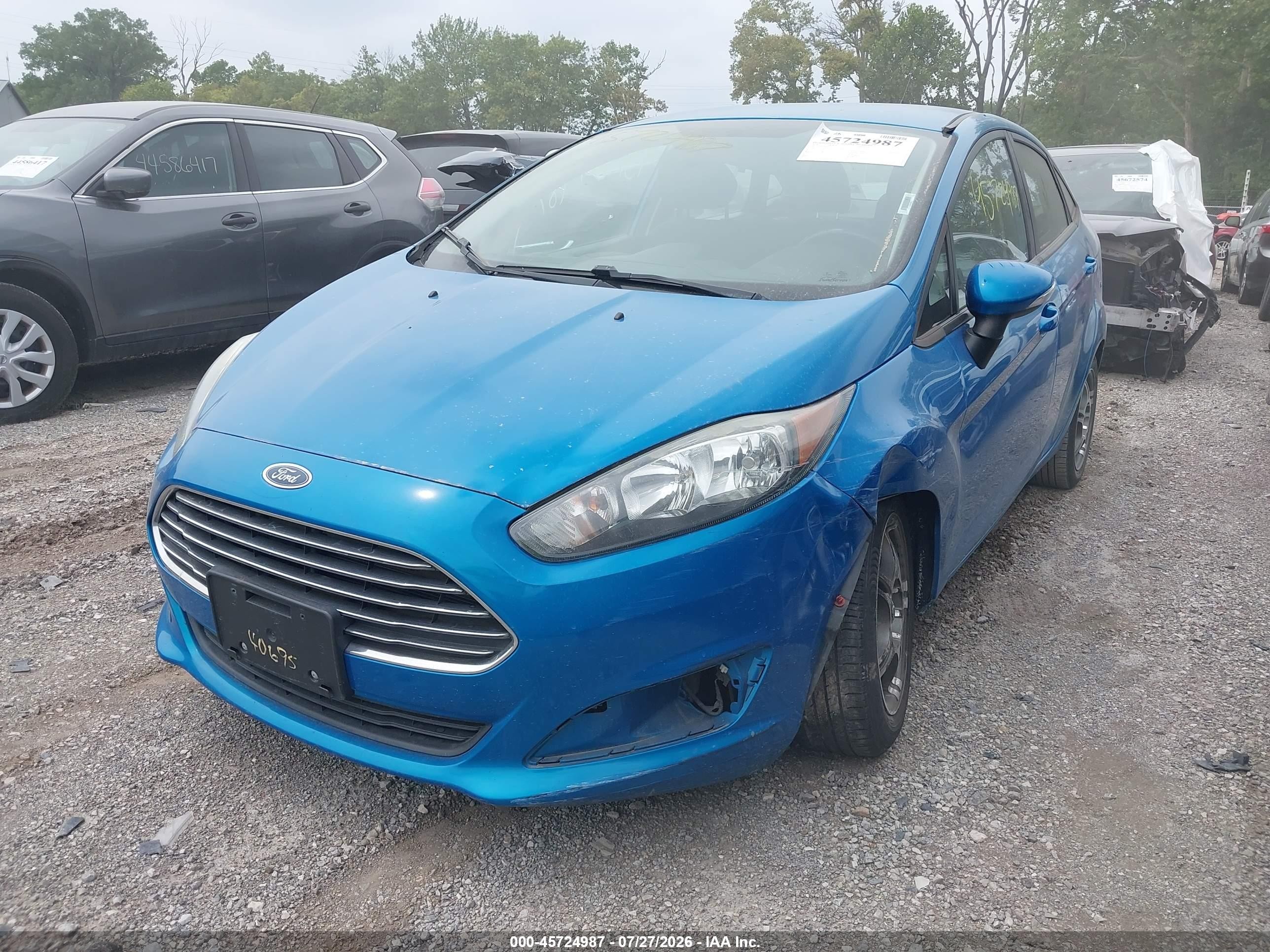 2014 Ford Fiesta Se Blue vin: 3FADP4BJ0EM153692