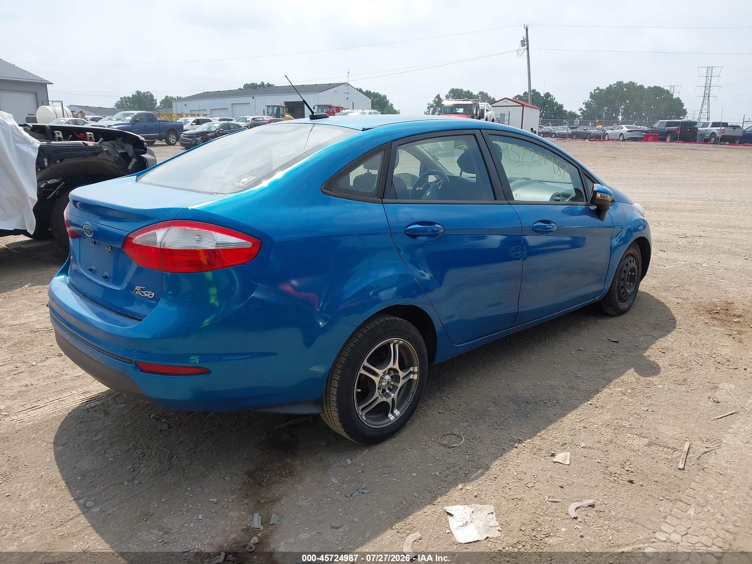 2014 Ford Fiesta Se Blue vin: 3FADP4BJ0EM153692