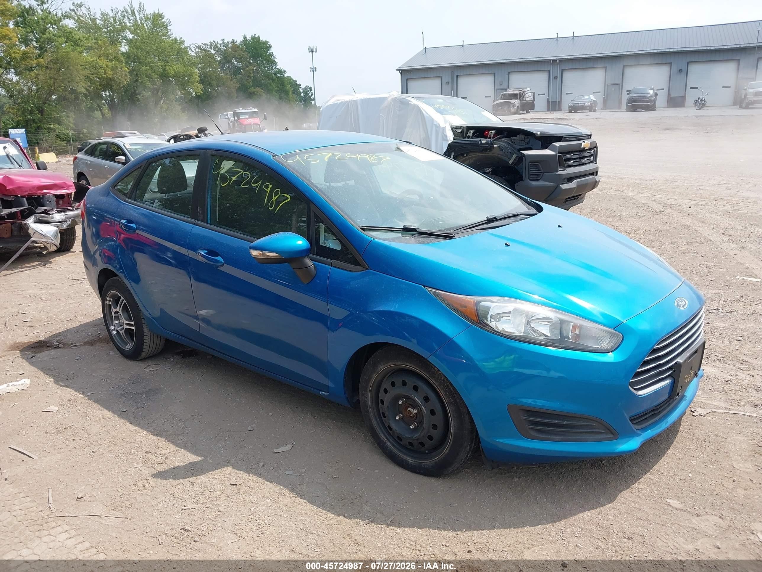 2014 Ford Fiesta Se Blue vin: 3FADP4BJ0EM153692