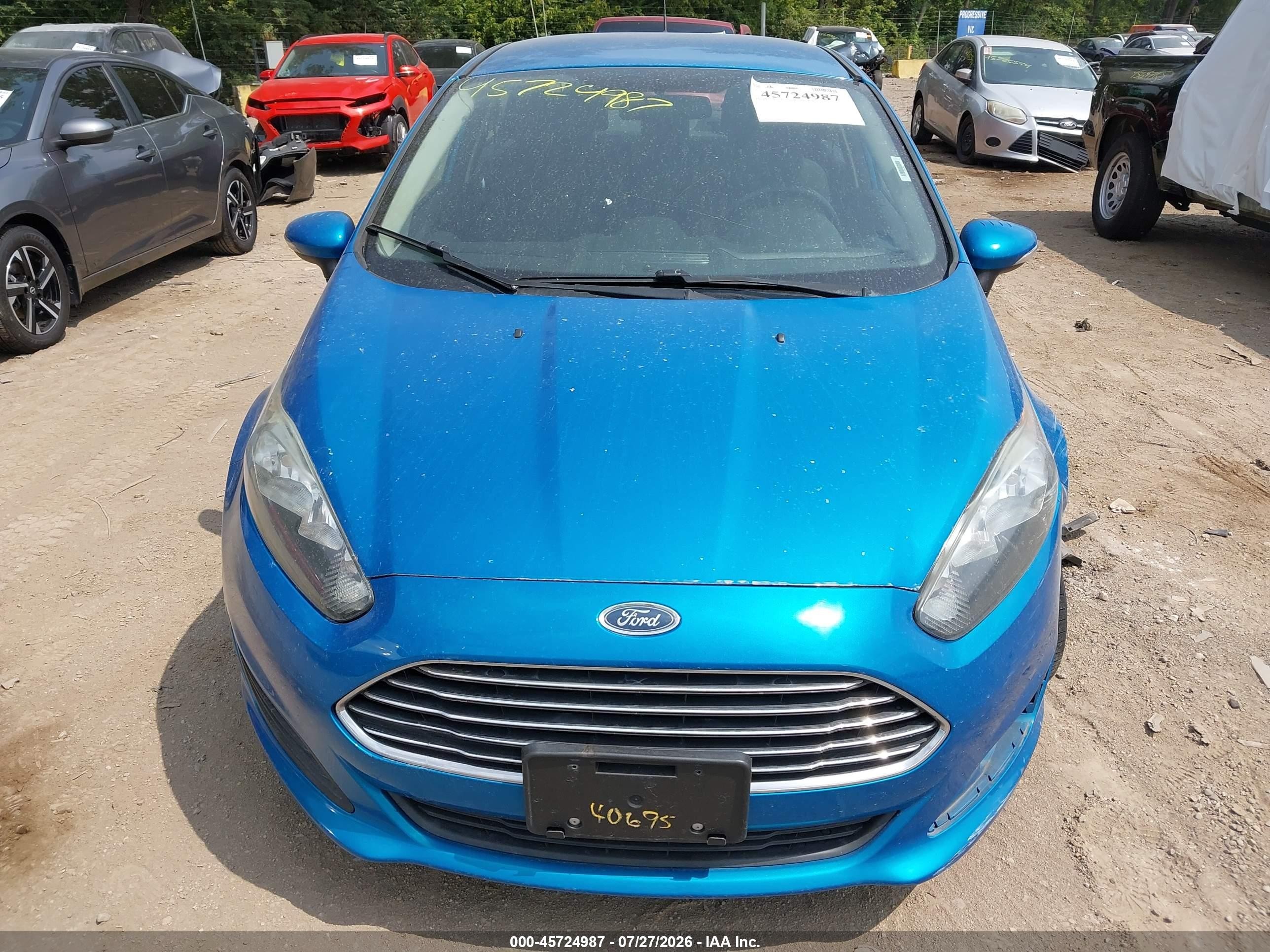 2014 Ford Fiesta Se Blue vin: 3FADP4BJ0EM153692