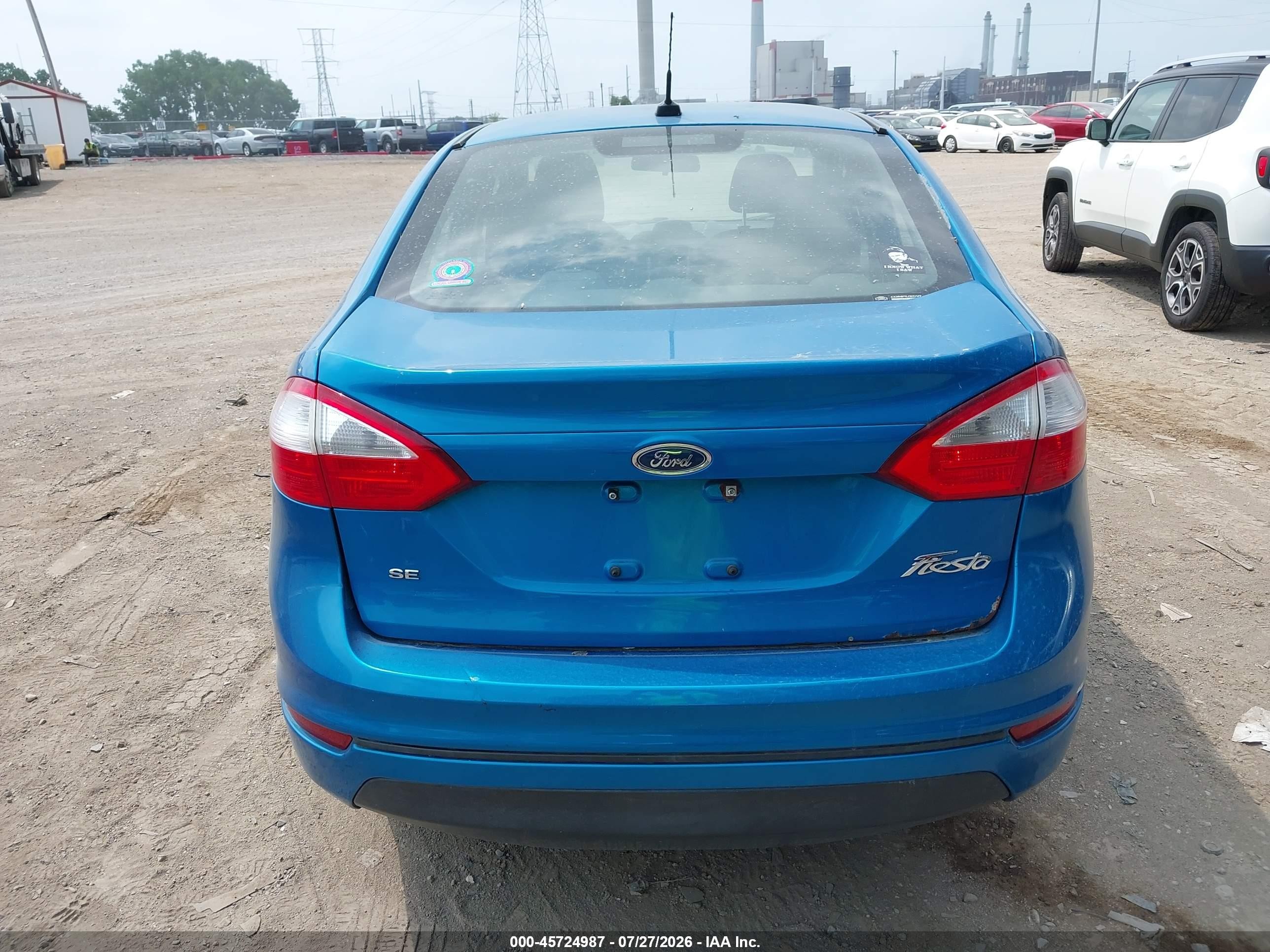 2014 Ford Fiesta Se Blue vin: 3FADP4BJ0EM153692