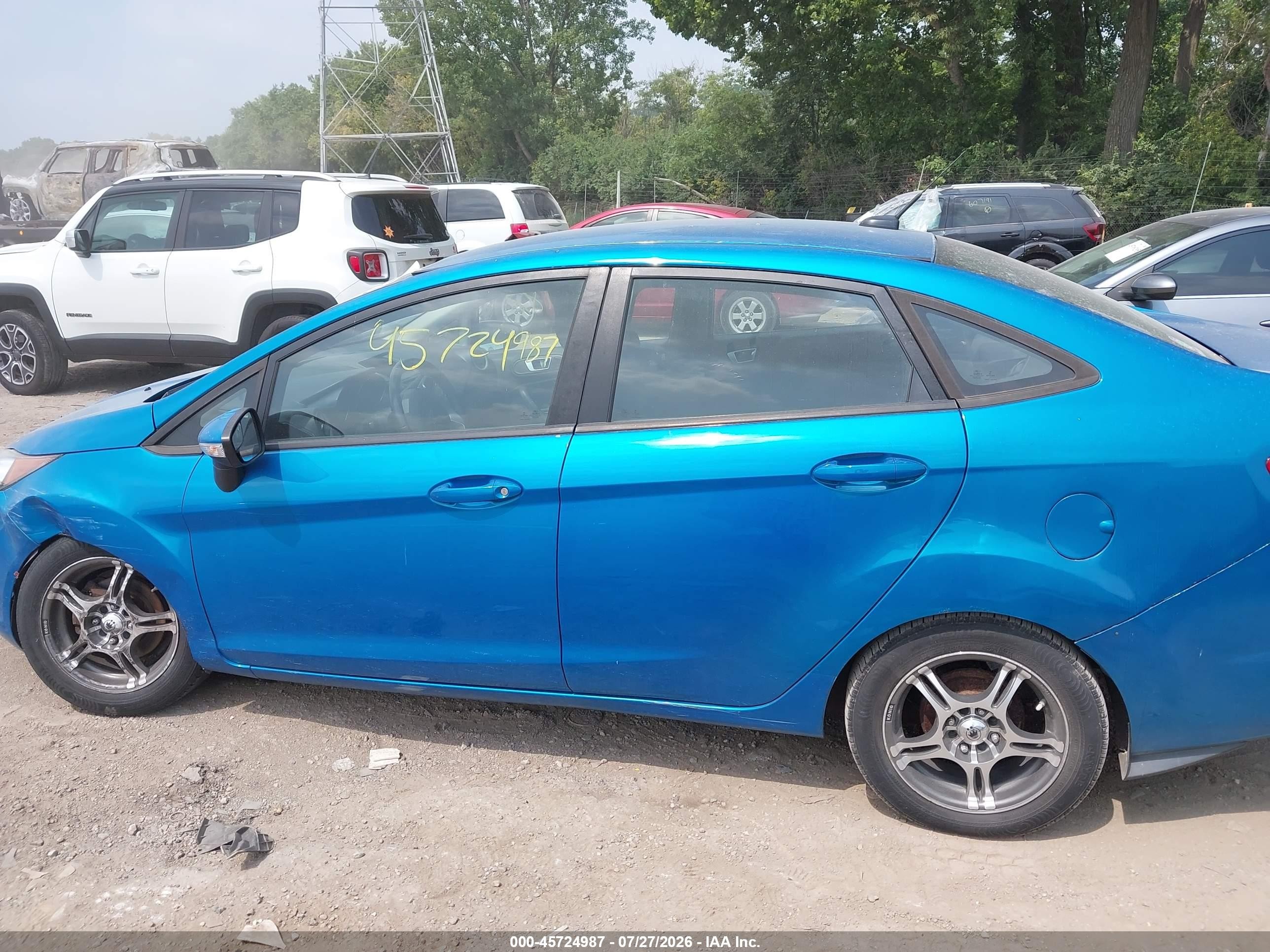 2014 Ford Fiesta Se Blue vin: 3FADP4BJ0EM153692
