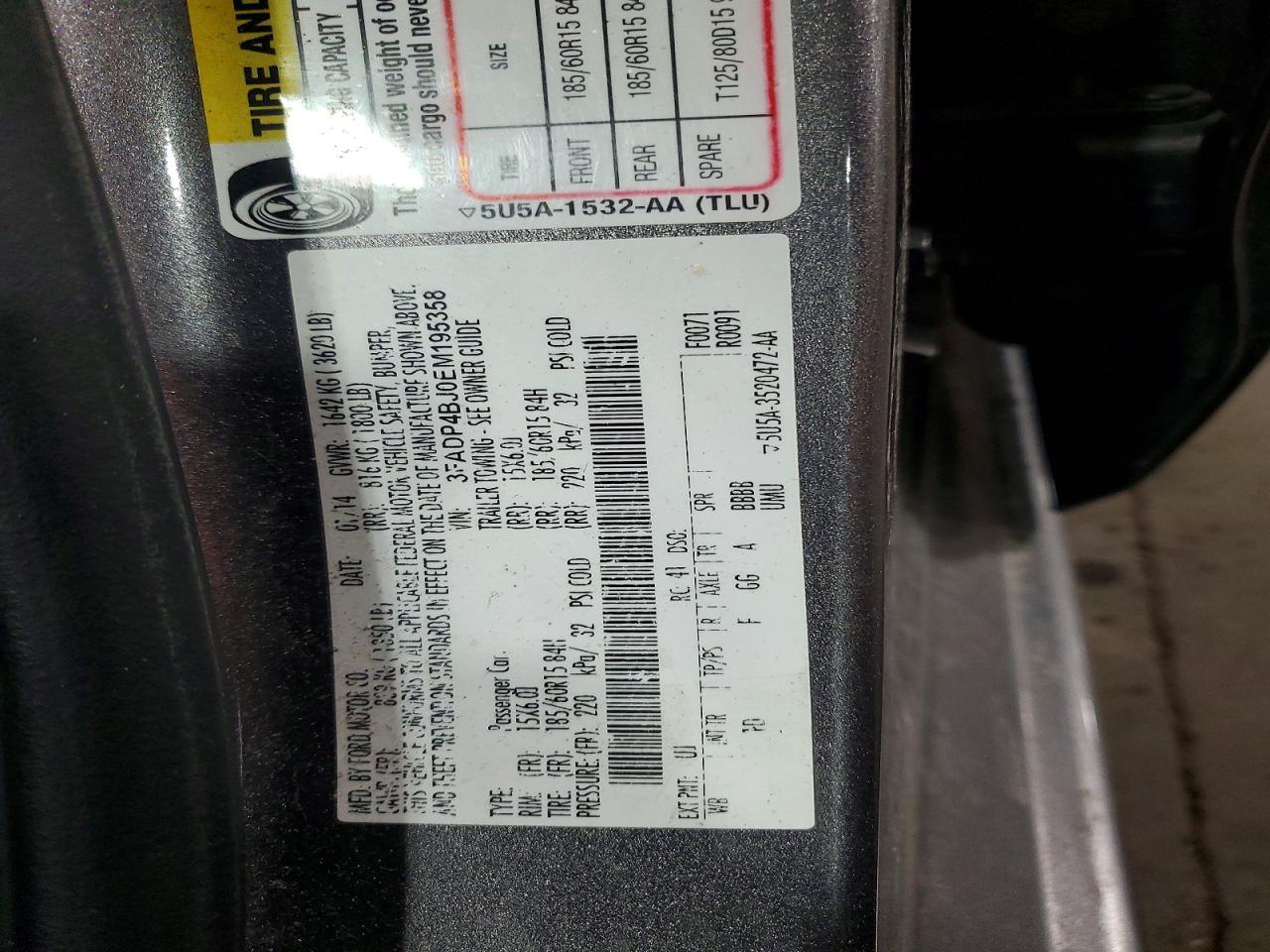 2014 Ford Fiesta Se Gray vin: 3FADP4BJ0EM195358
