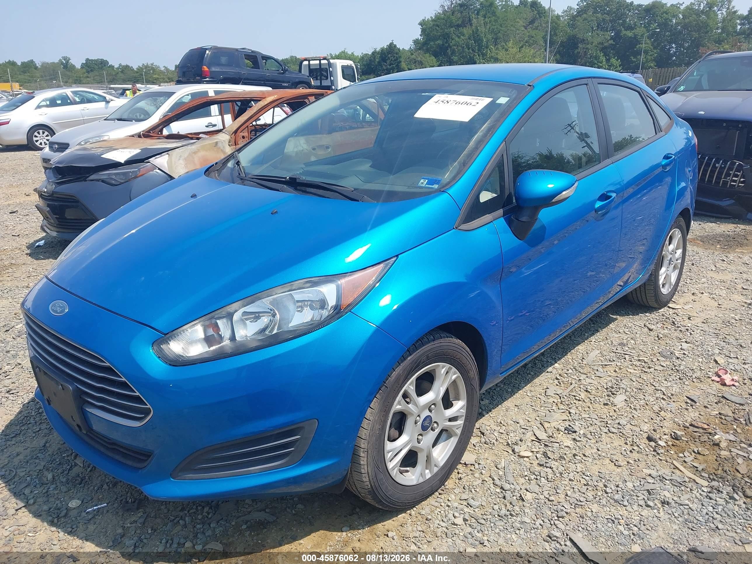 2014 Ford Fiesta Se Blue vin: 3FADP4BJ0EM199636