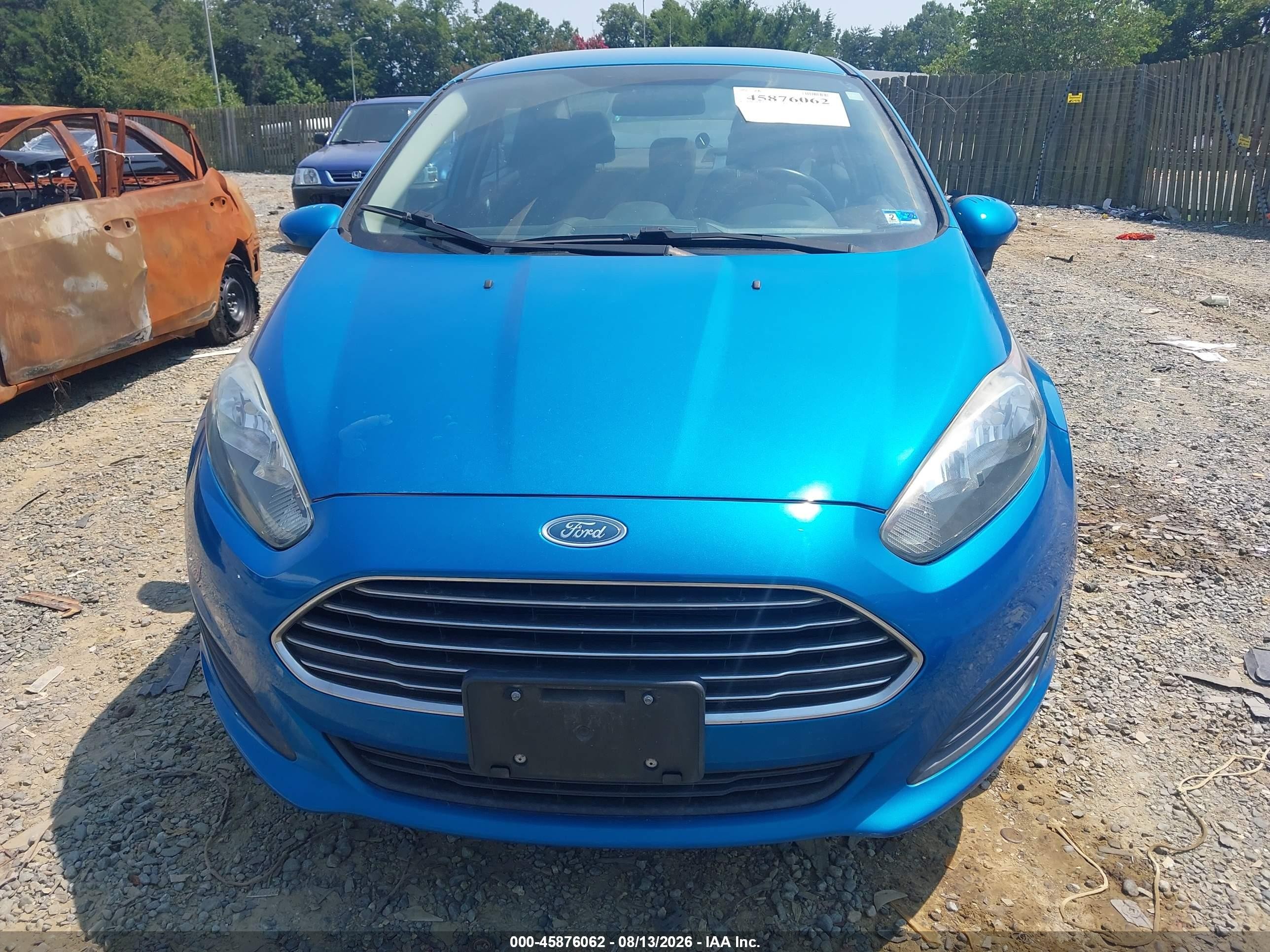 2014 Ford Fiesta Se Blue vin: 3FADP4BJ0EM199636