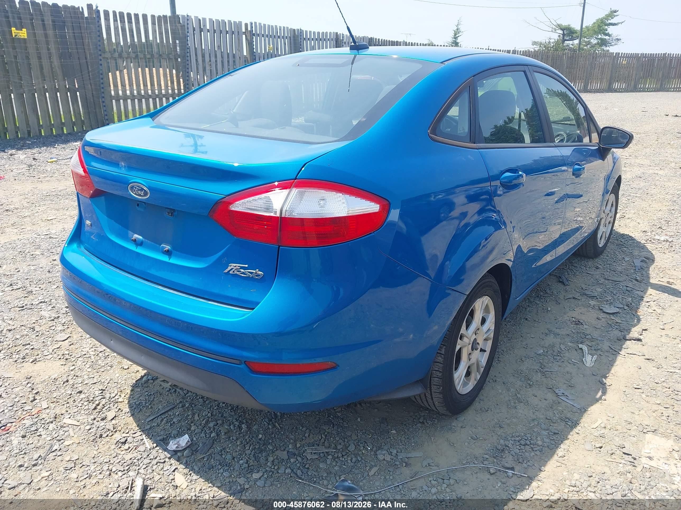 2014 Ford Fiesta Se Blue vin: 3FADP4BJ0EM199636