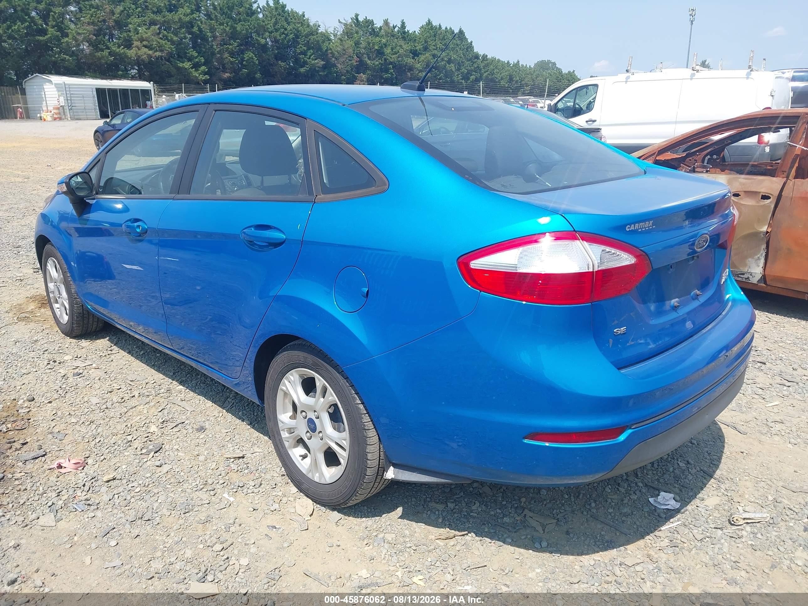 2014 Ford Fiesta Se Blue vin: 3FADP4BJ0EM199636