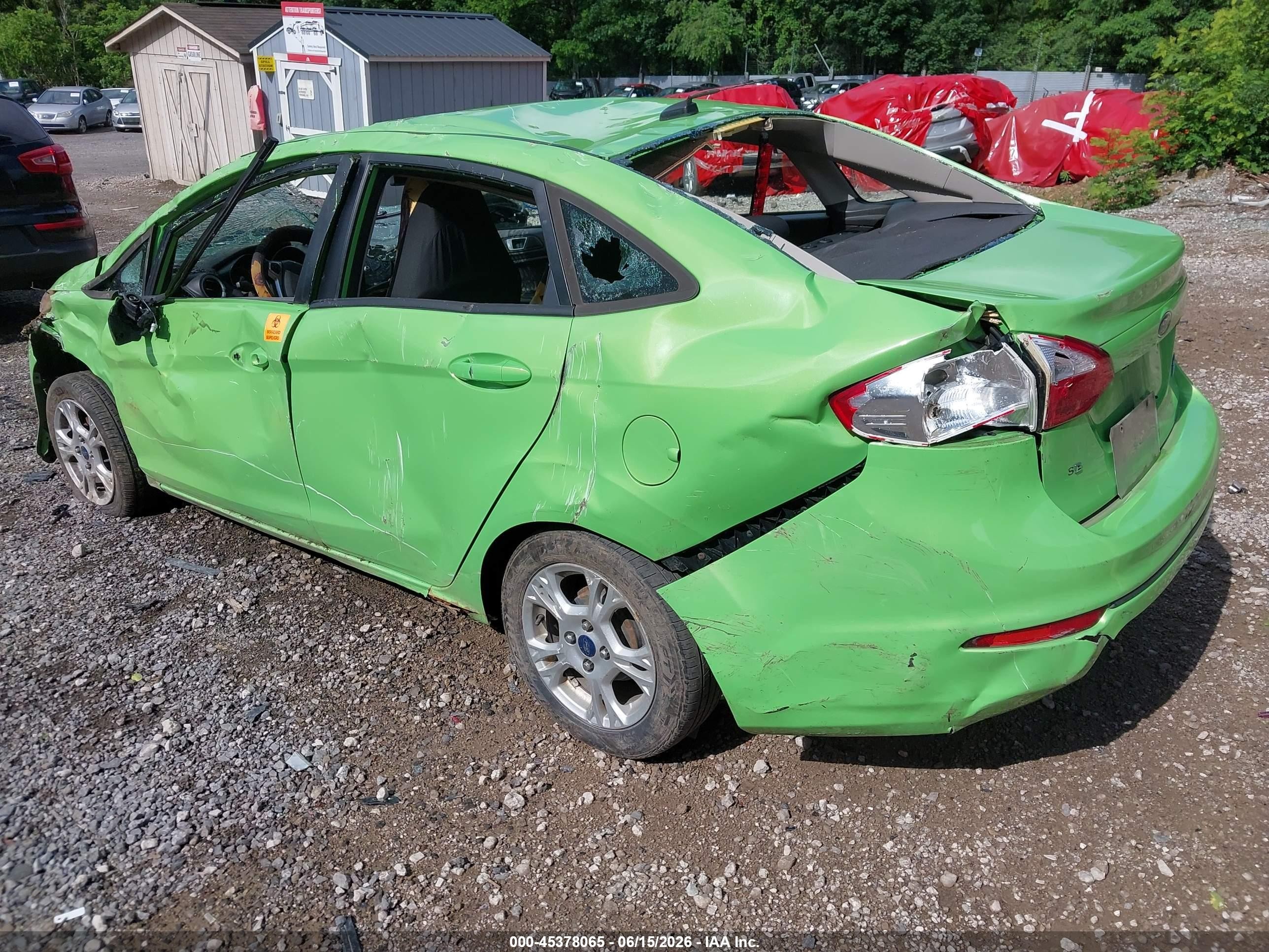 2014 Ford Fiesta Se Green vin: 3FADP4BJ0EM211607