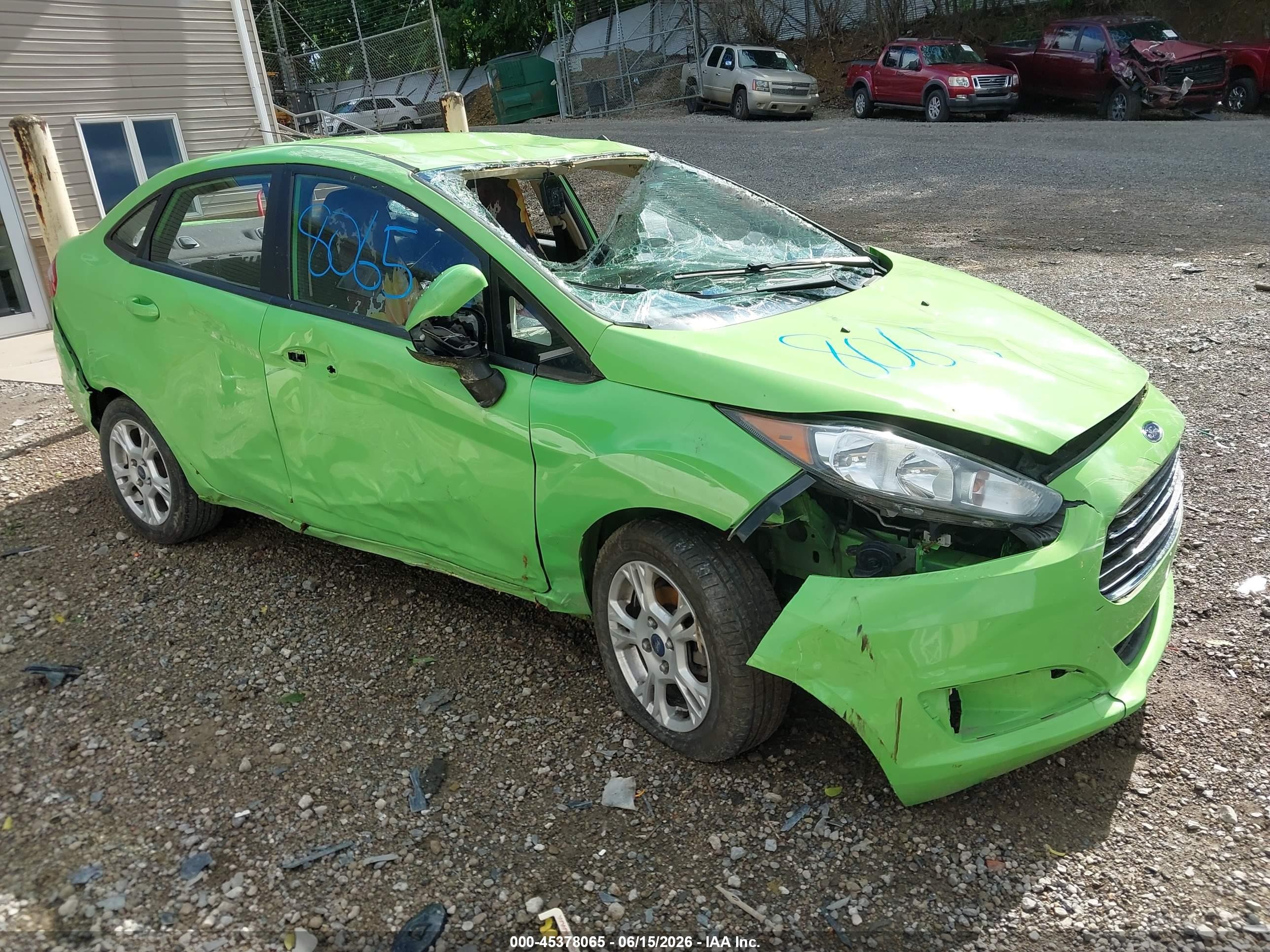 2014 Ford Fiesta Se Green vin: 3FADP4BJ0EM211607