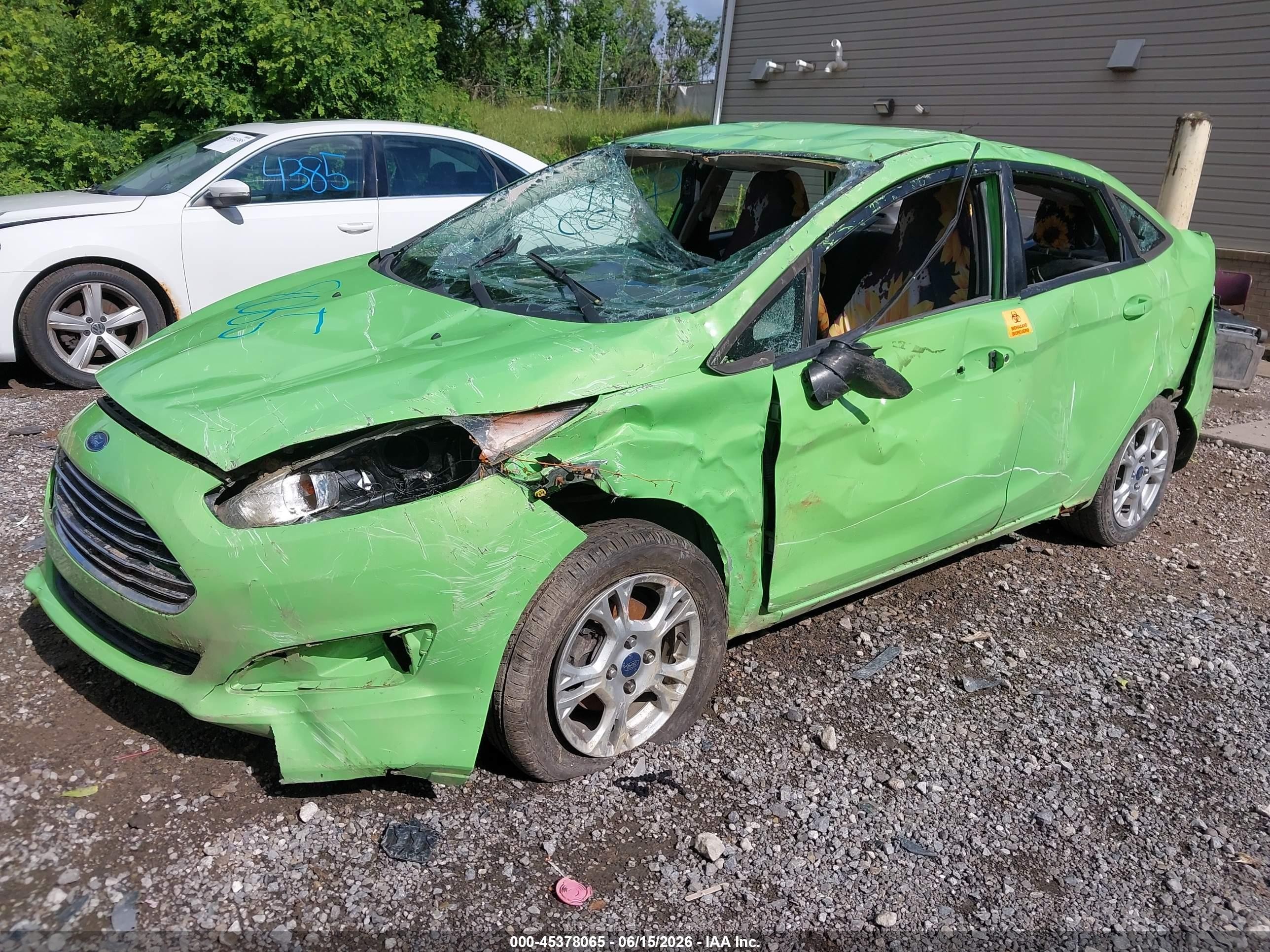 2014 Ford Fiesta Se Green vin: 3FADP4BJ0EM211607