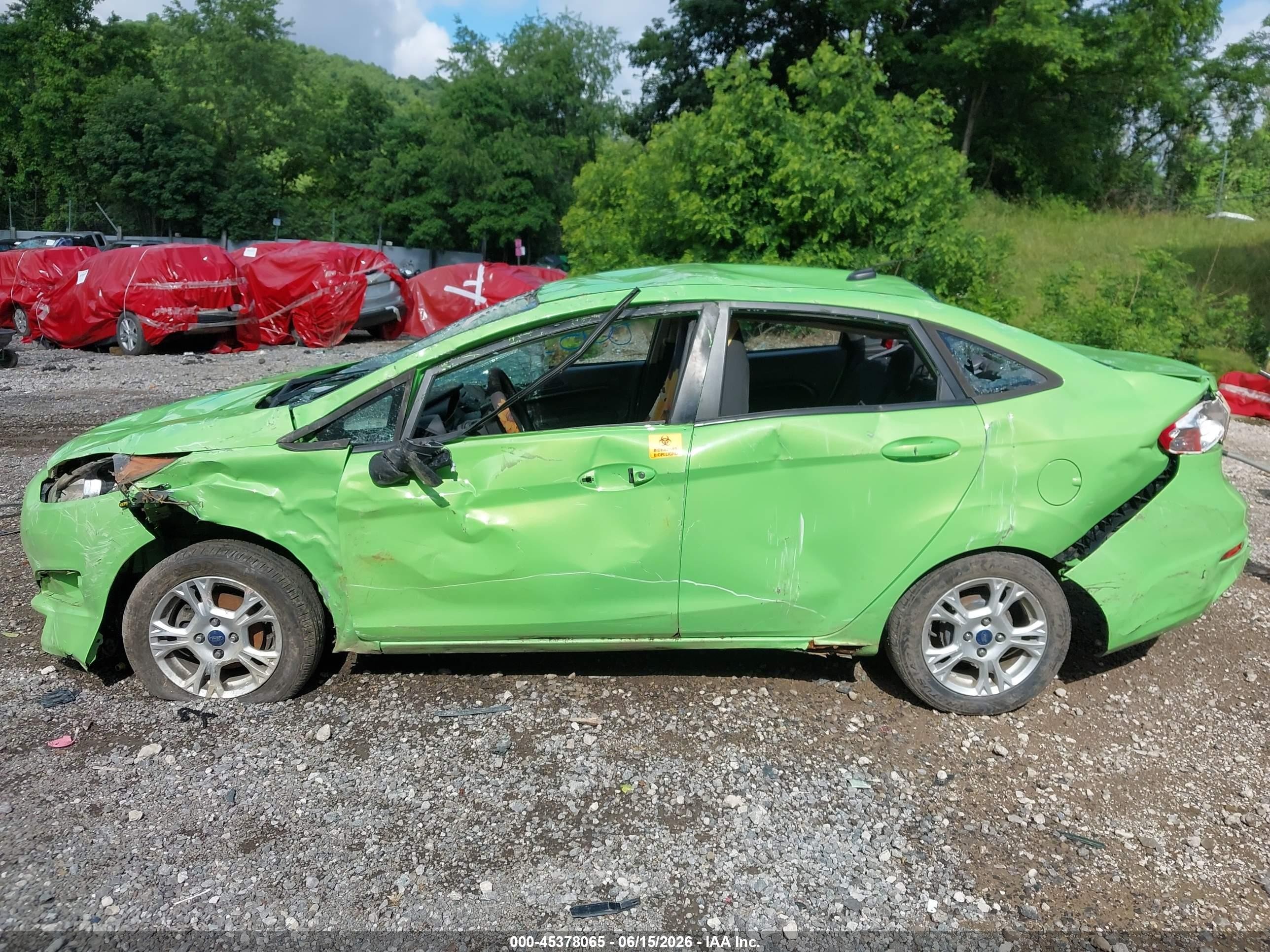 2014 Ford Fiesta Se Green vin: 3FADP4BJ0EM211607